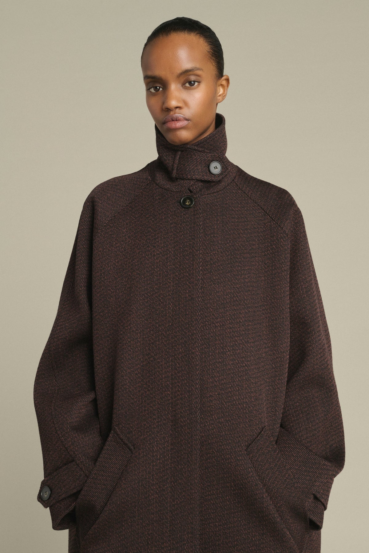 Frau Leandre Mantel Marron/Noir