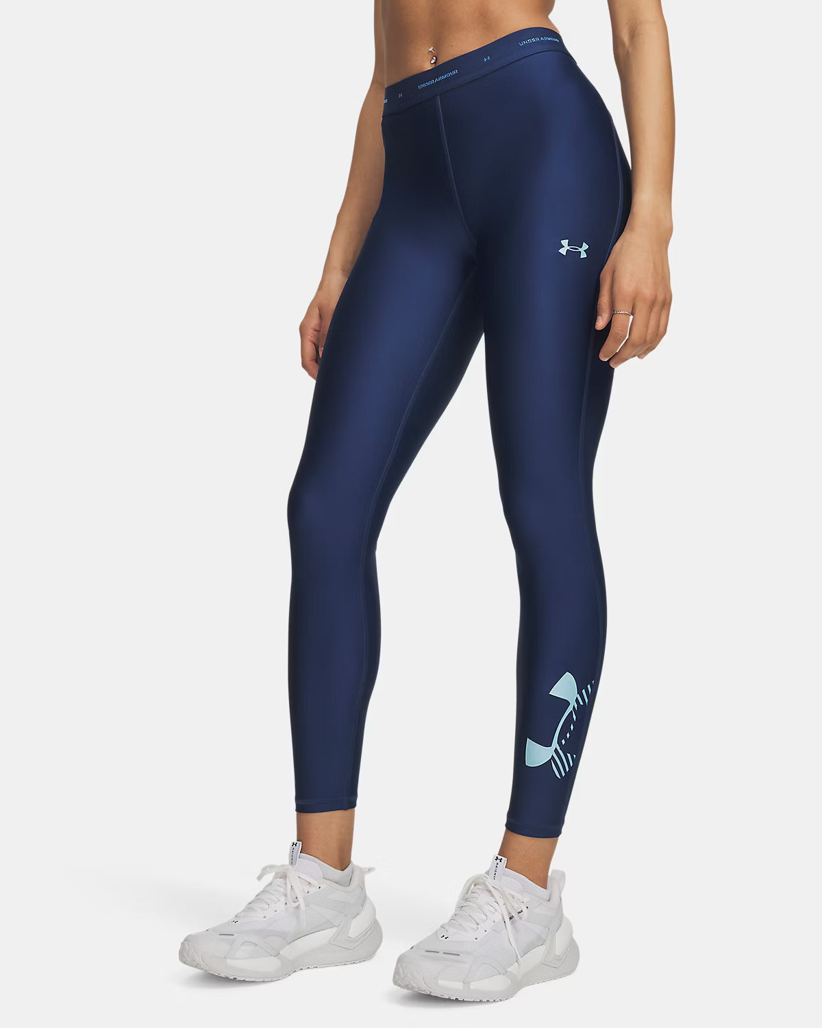 Frau HeatGear Graphic Leggings Blackout Navy