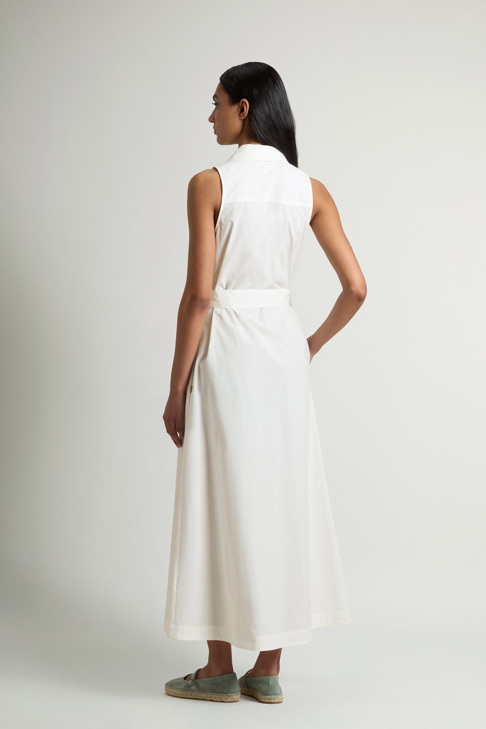 Women's Chemisier Poplin Cotton Dress Arctic White