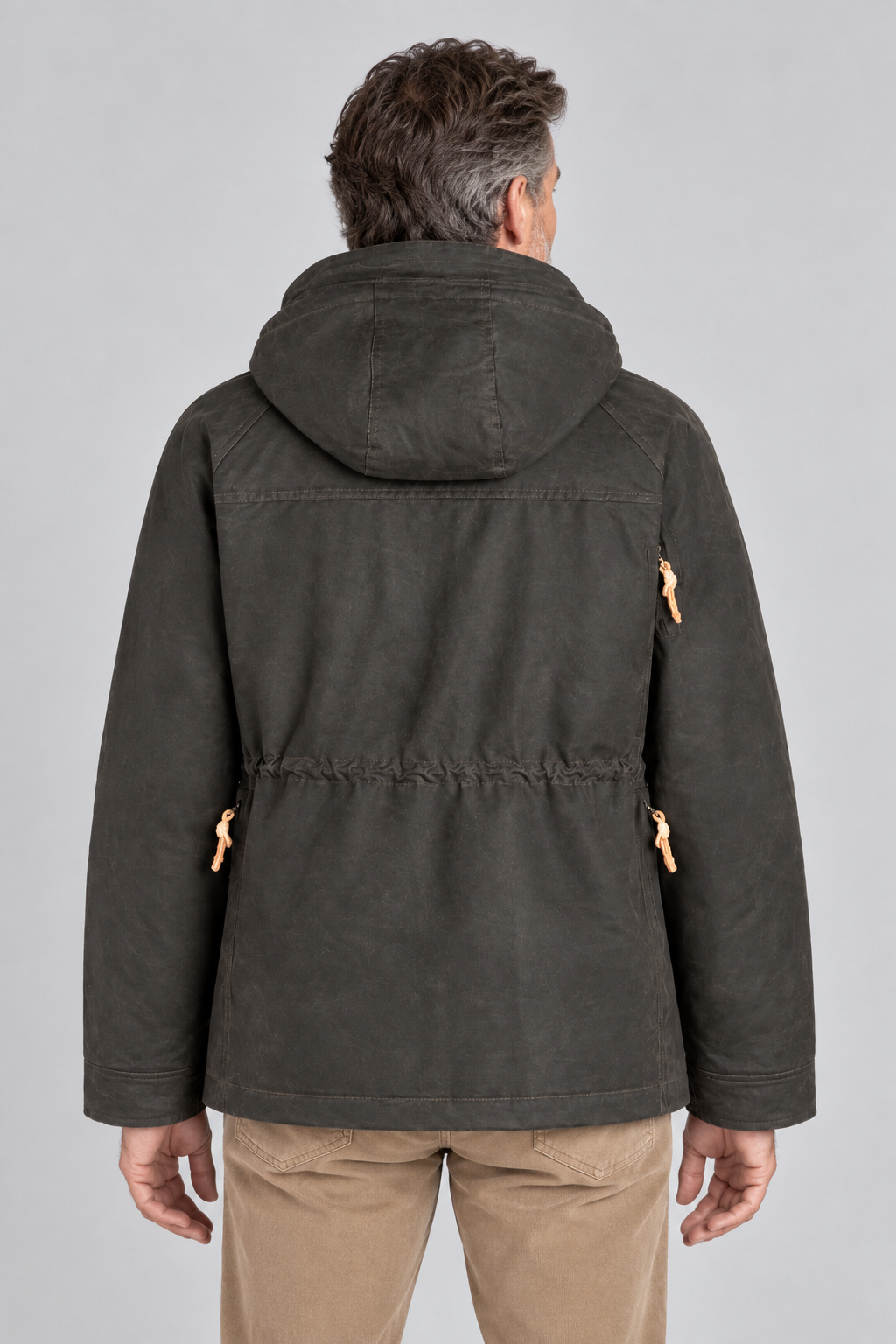 Mann Fisherman Wax Jacke Chocolate