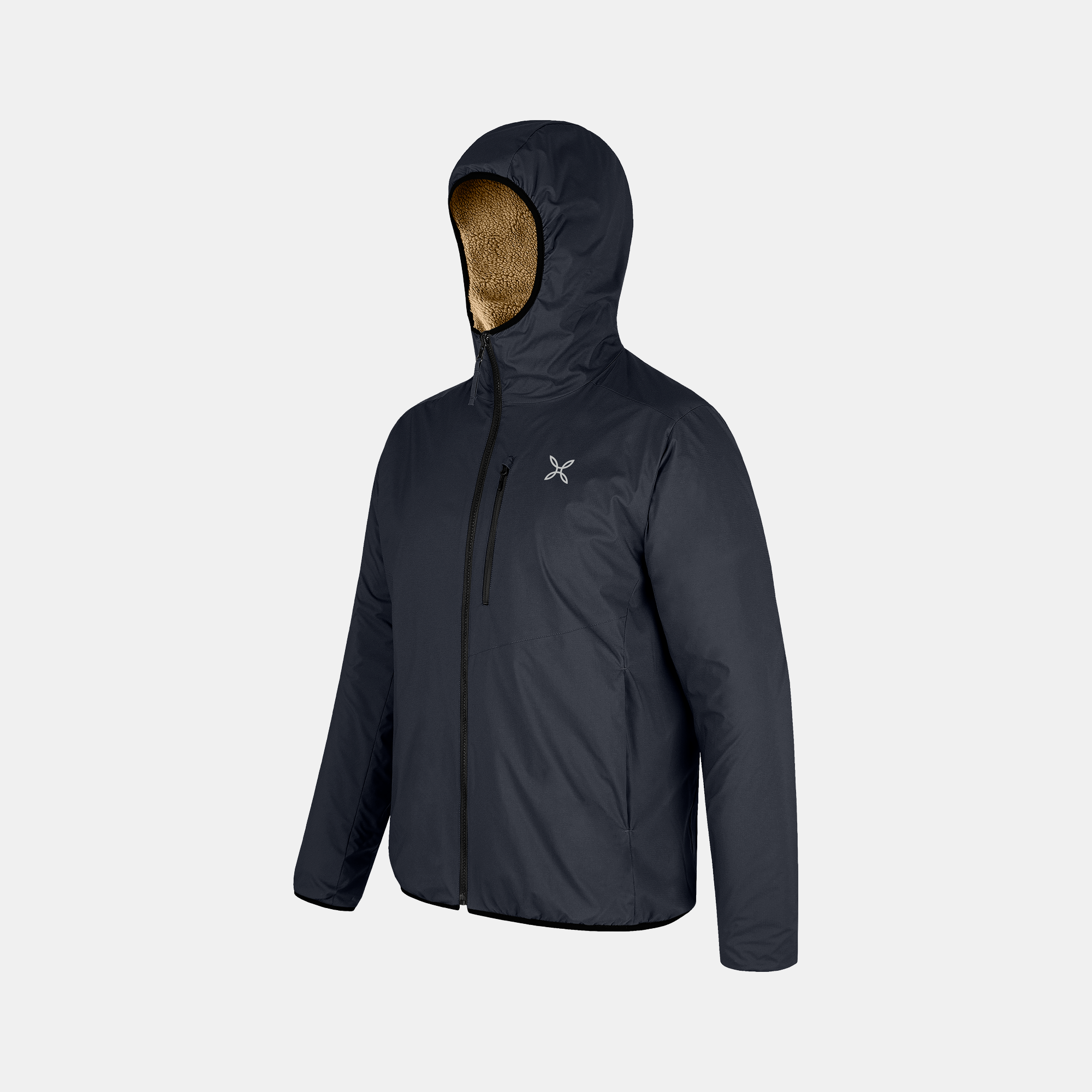 Veste Sherpa Reversible Homme Blu Notte/Desert Beige
