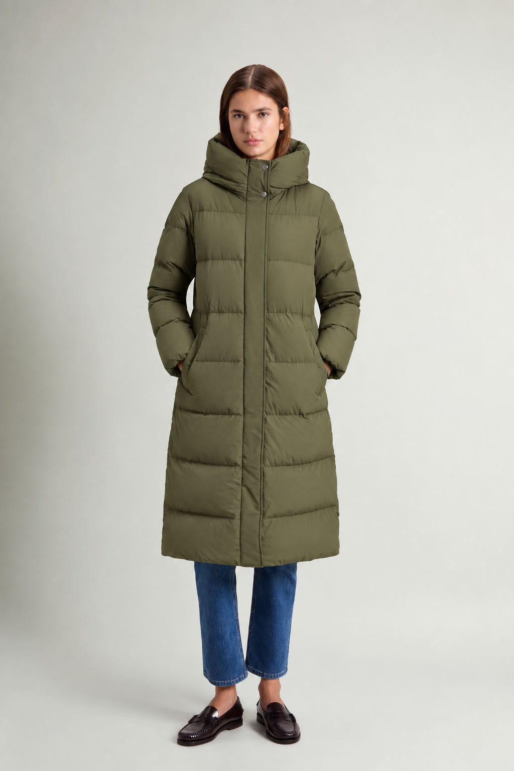 Plumifero Madison Long Mujer Dark Green