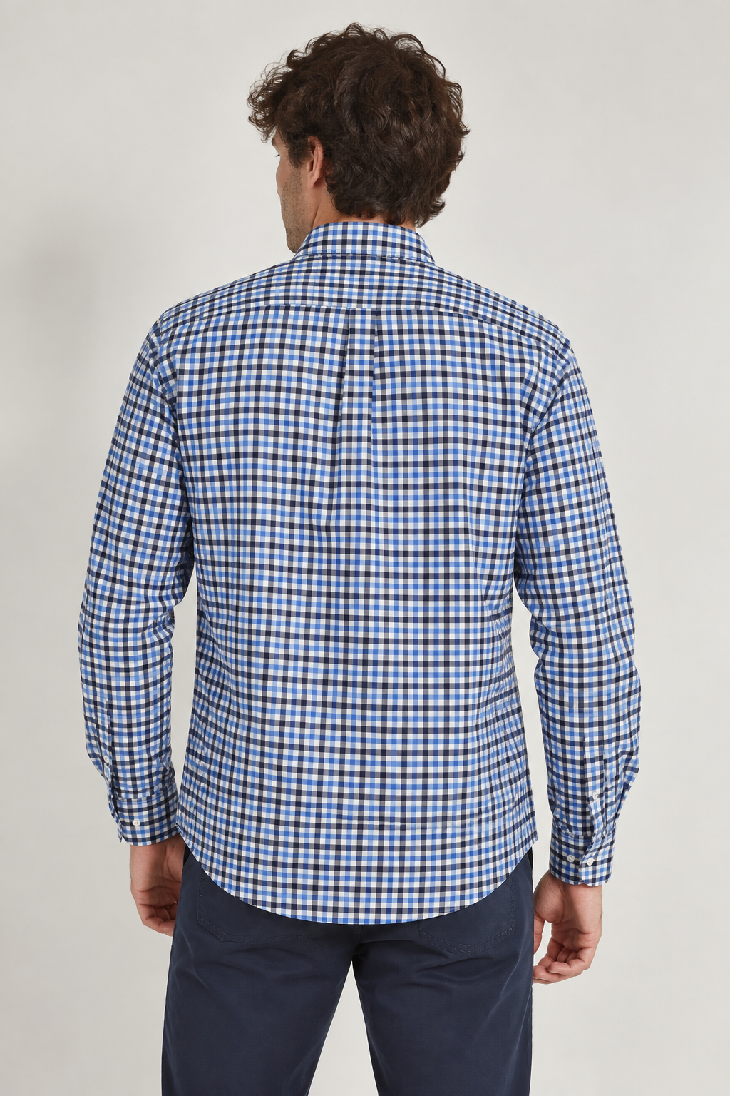 Mann Bradford Flannel Hemd Blue/Sky/White