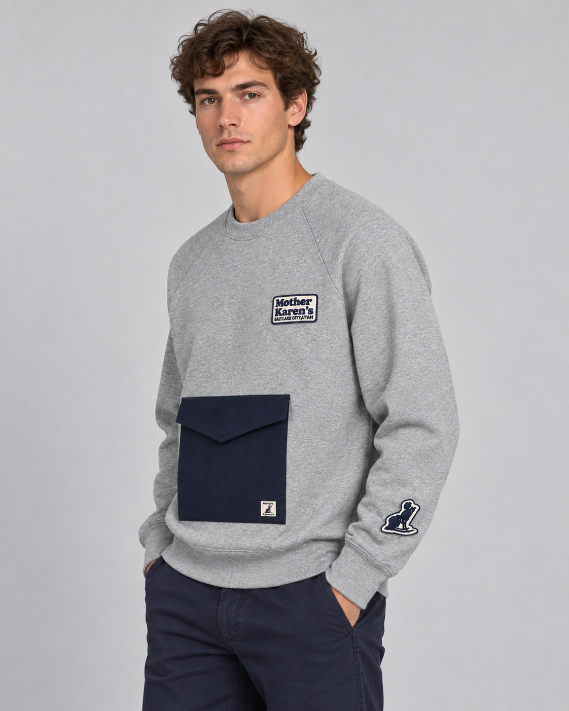 Maglia Cedar Uomo Melange Grey/Navy