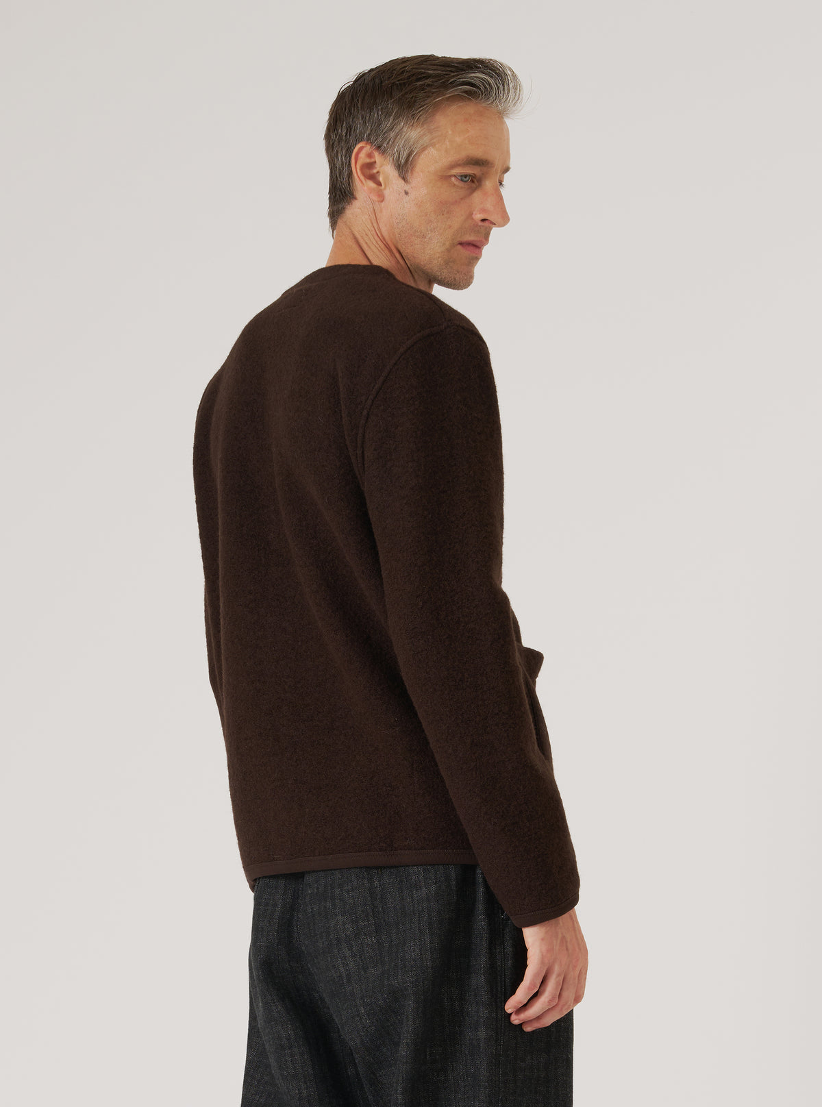 Maglia Wool Fleece Uomo Brown
