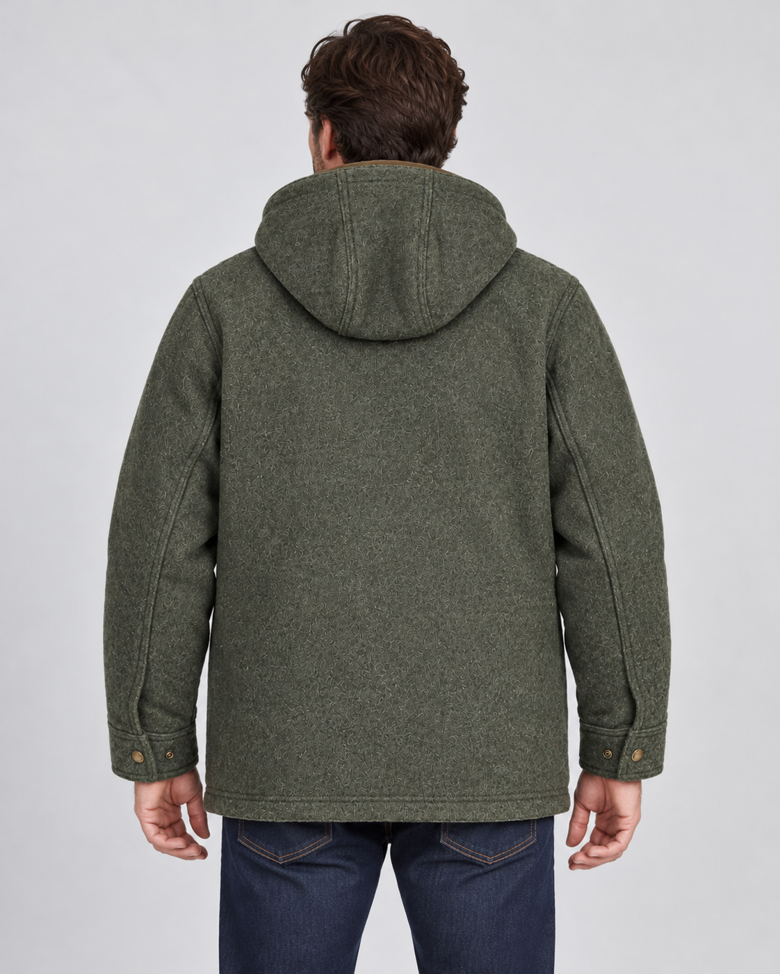 Herr Cascade Wool Mountain Parka furugrön