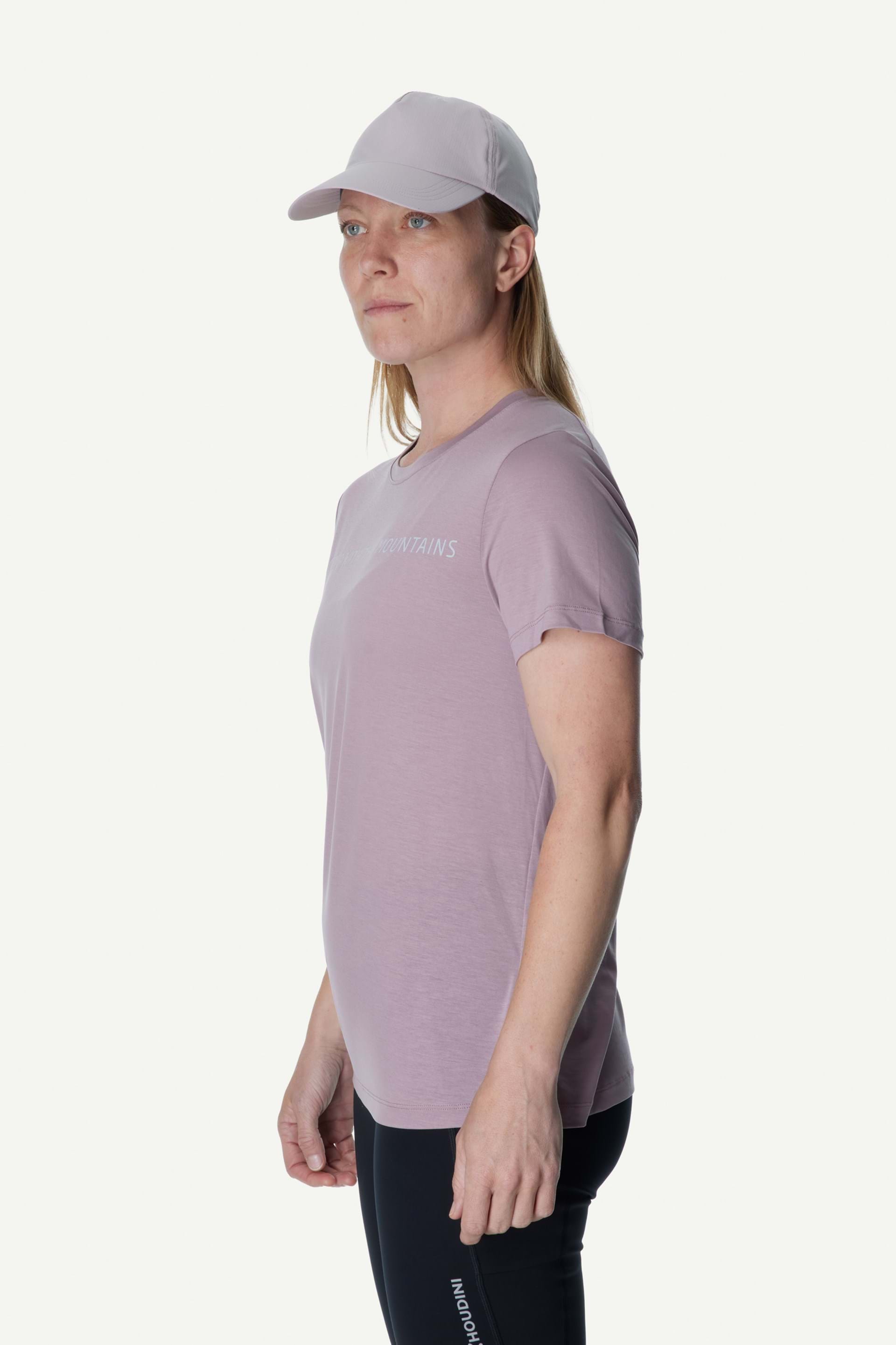 Frau Tree Message T-shirt Sky Purple