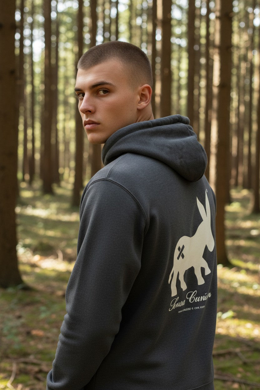 Pull Hoodie Full-Zip Homme Antracite