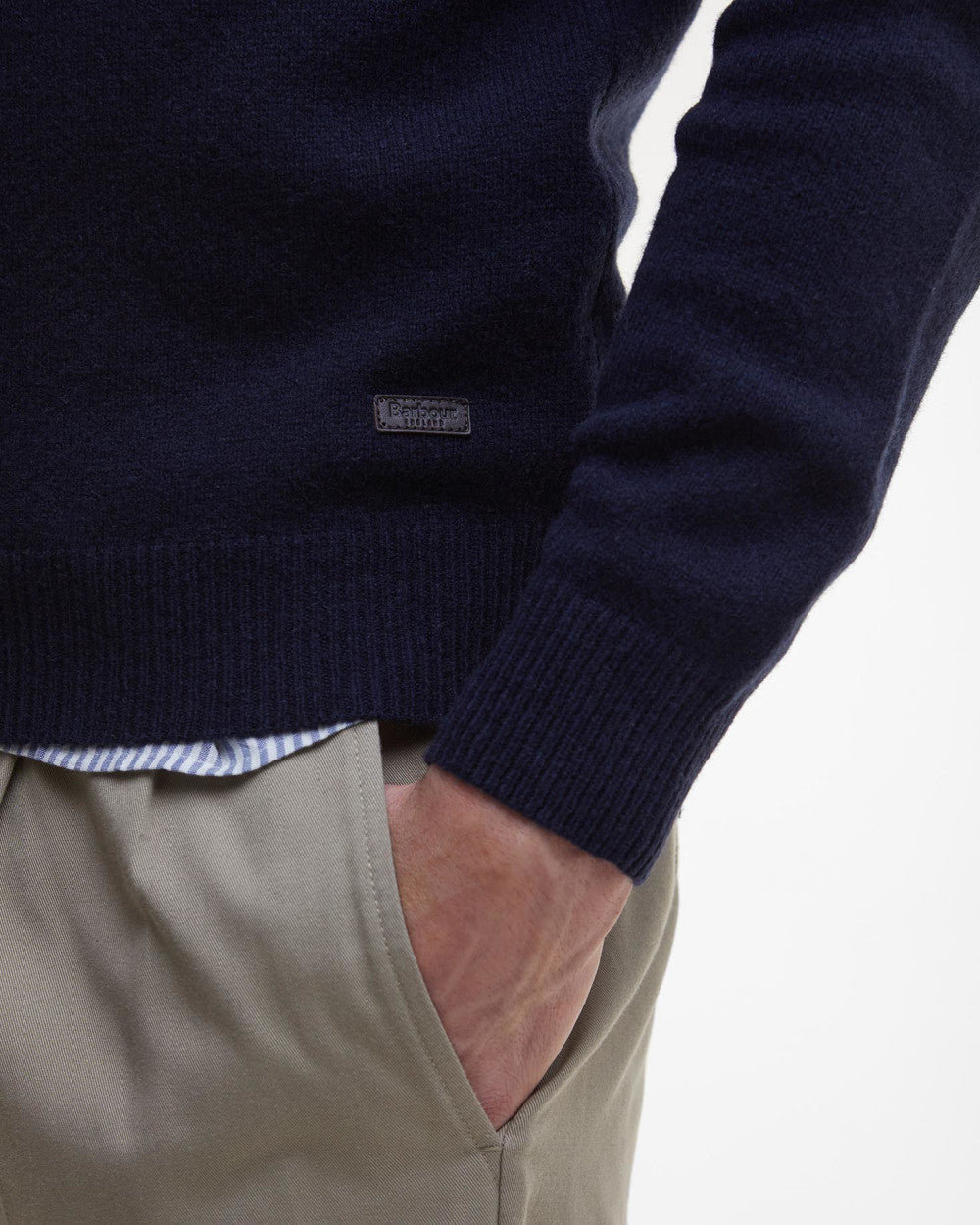 Men's Patch Crew Sweater Navy