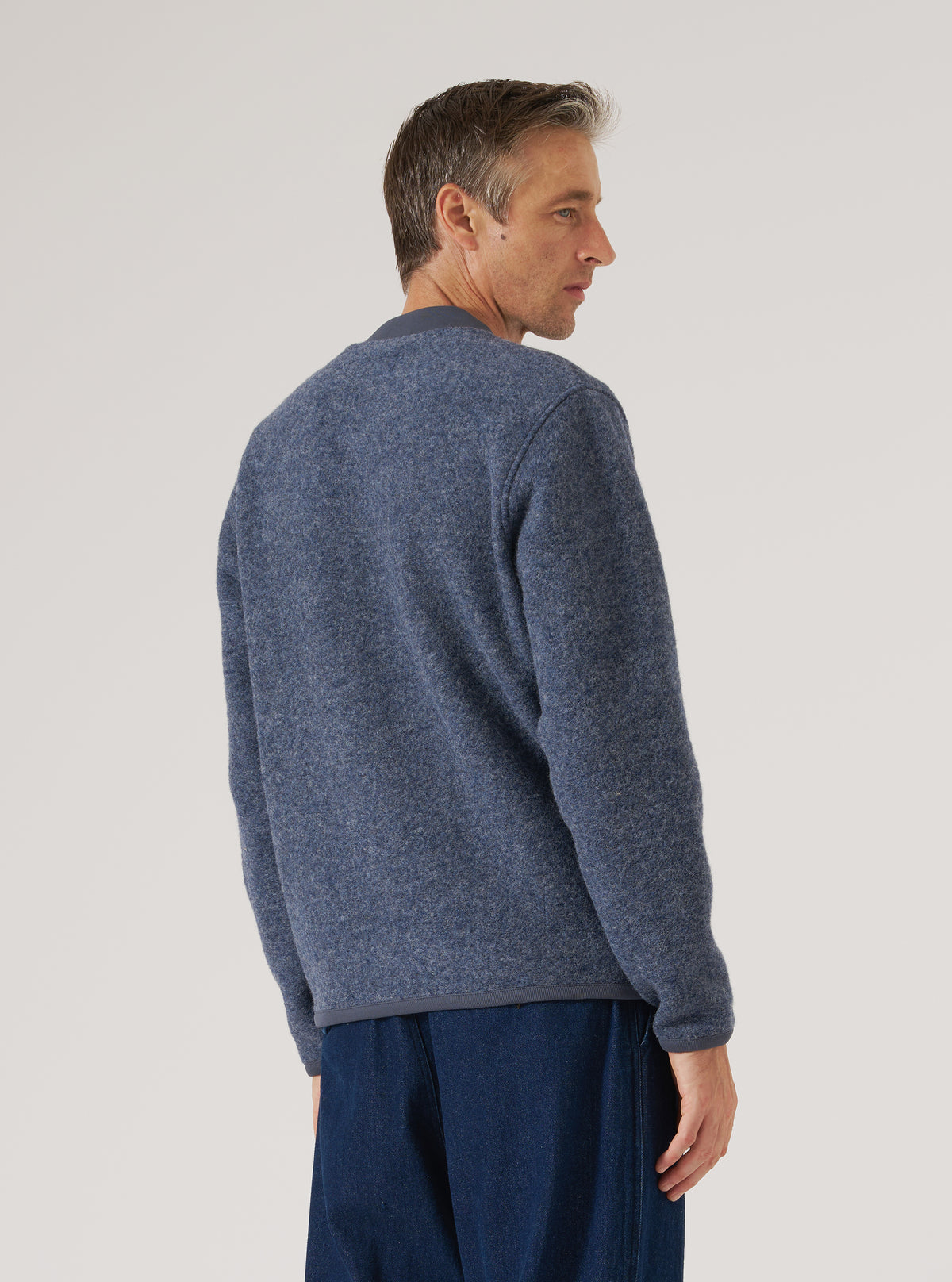 Giacca Zip Bomber Uomo Slate Blue