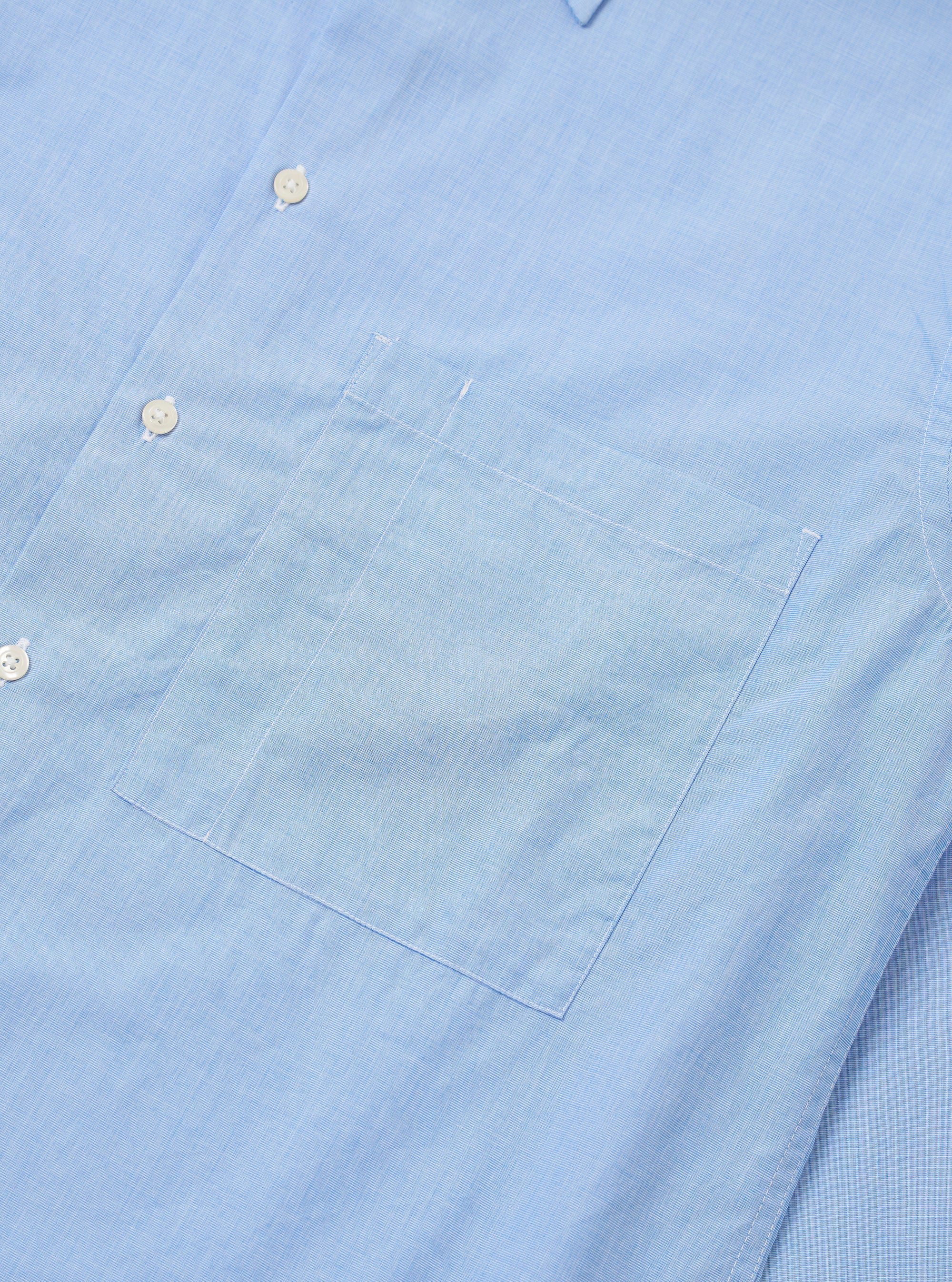 Camicia Fil A Fil Square Uomo Sky