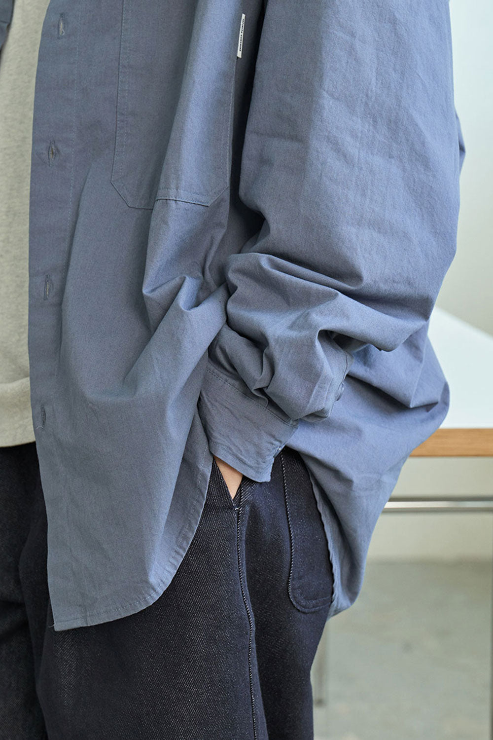 Pantaloni Two Tuck Wide Denim Deep Indigo