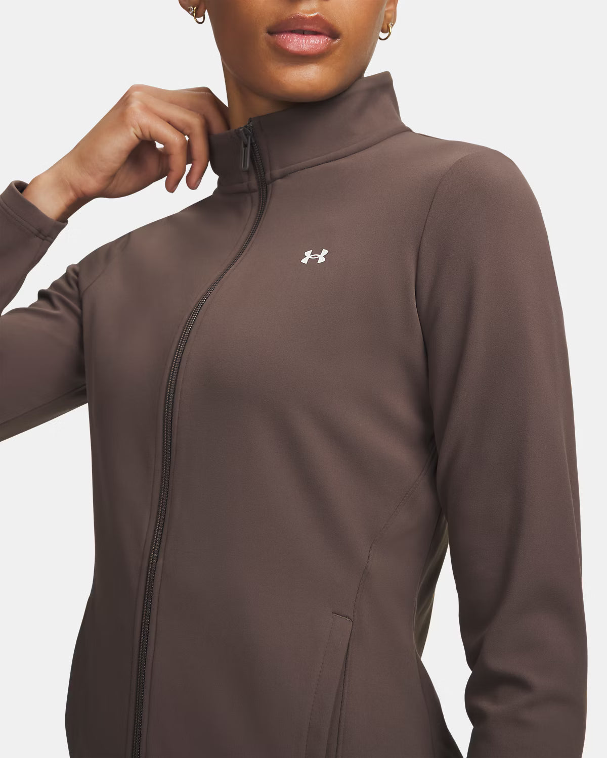 Sudadera con Capucha Motion Fitter Full Zip Mujer Peppercorn