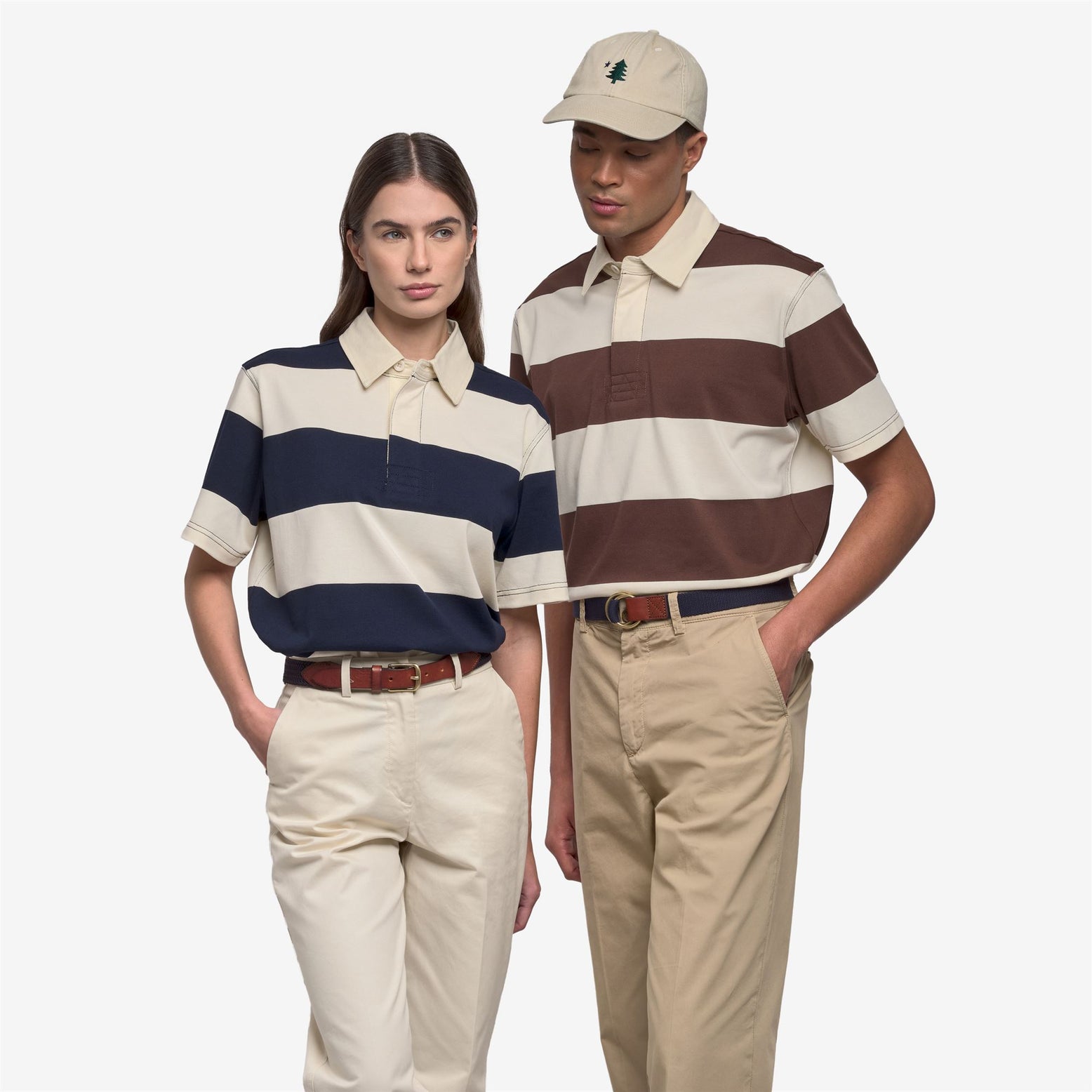Polo Campbell White Natural Blue - Vista posteriore