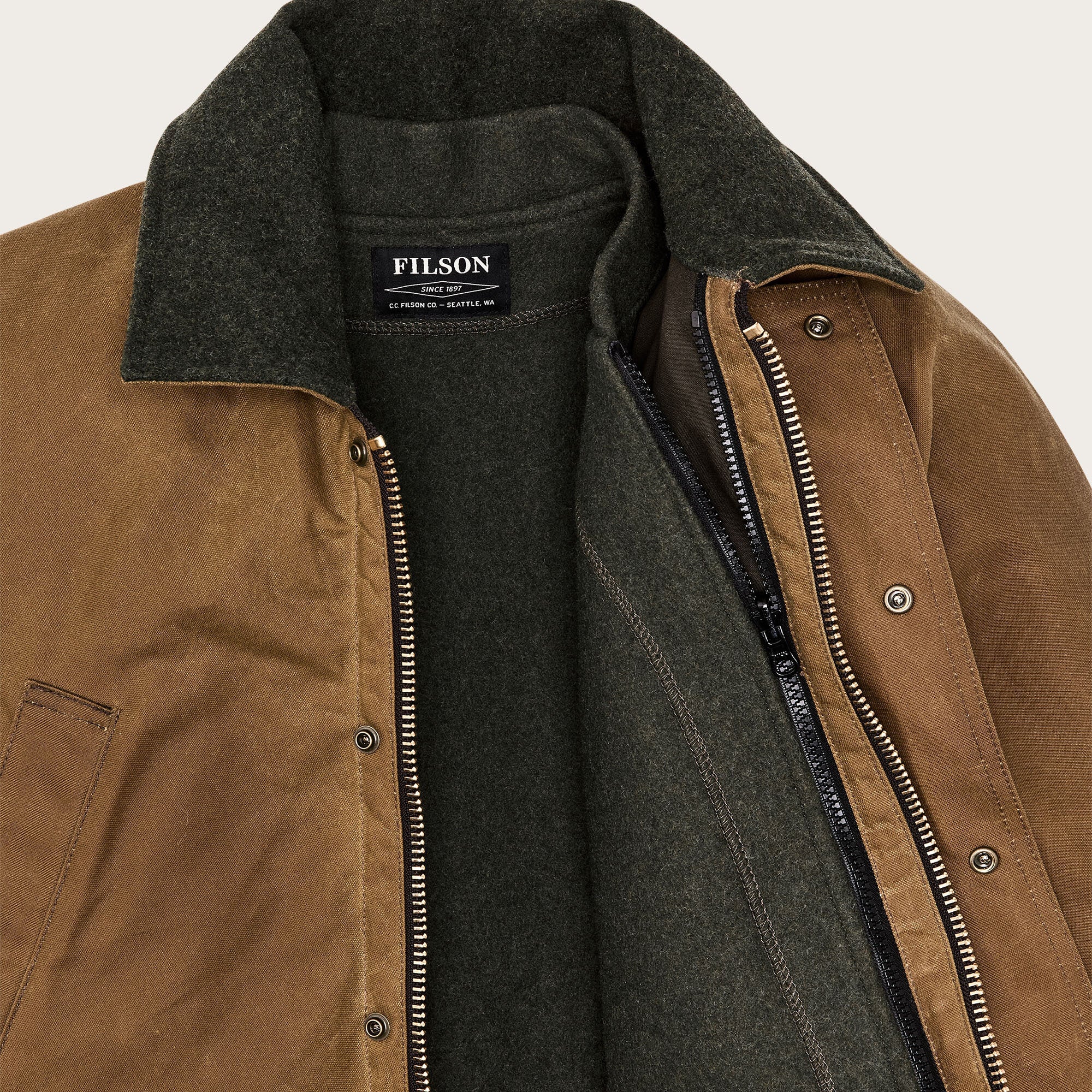 Chaqueta Lined Tin Hombre Dark Tan