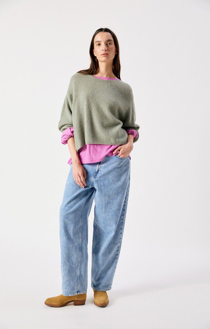 Frau Vitow Pullover Kaki Melange