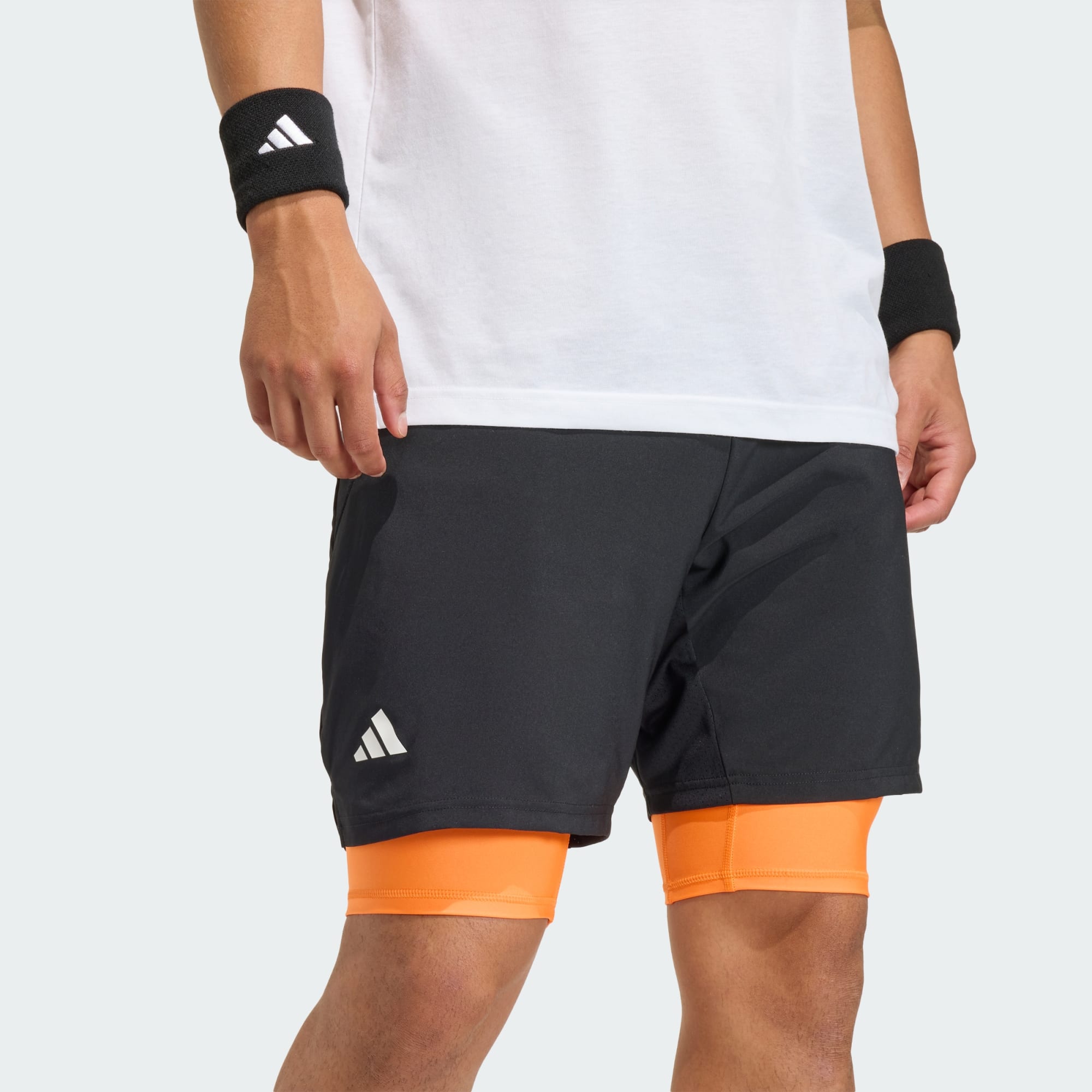 Men's Club Climacool 2 In 1 Shorts Black/Pure Orange