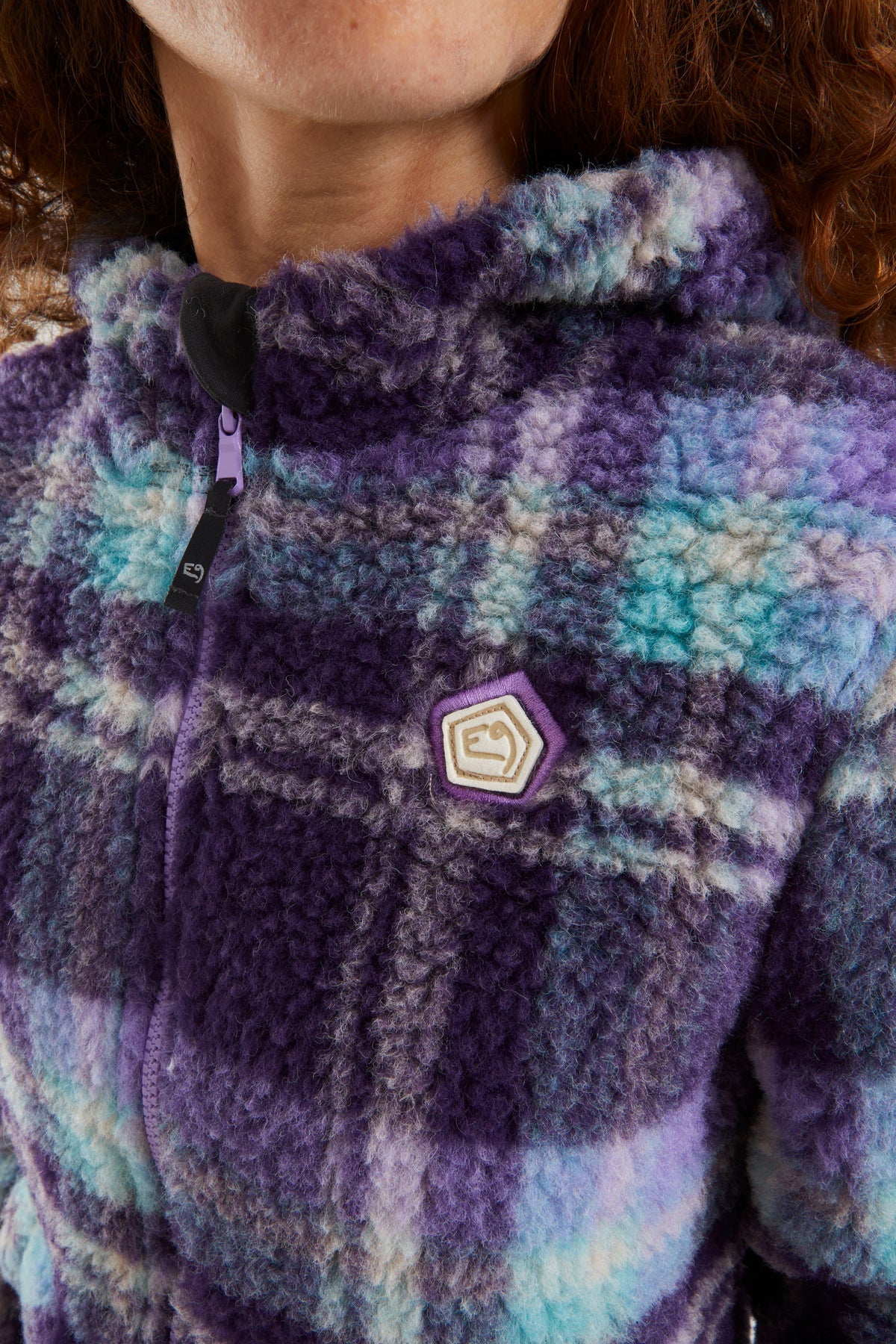 Maglia Anais Donna Purple/Tartan