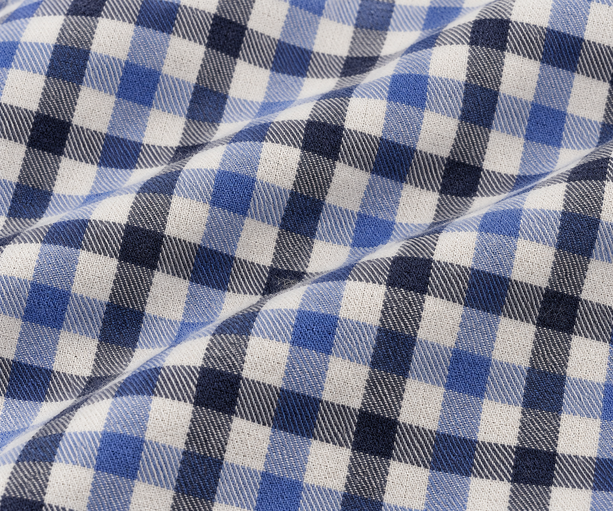 Mann Bradford Flannel Hemd Blue/Sky/White