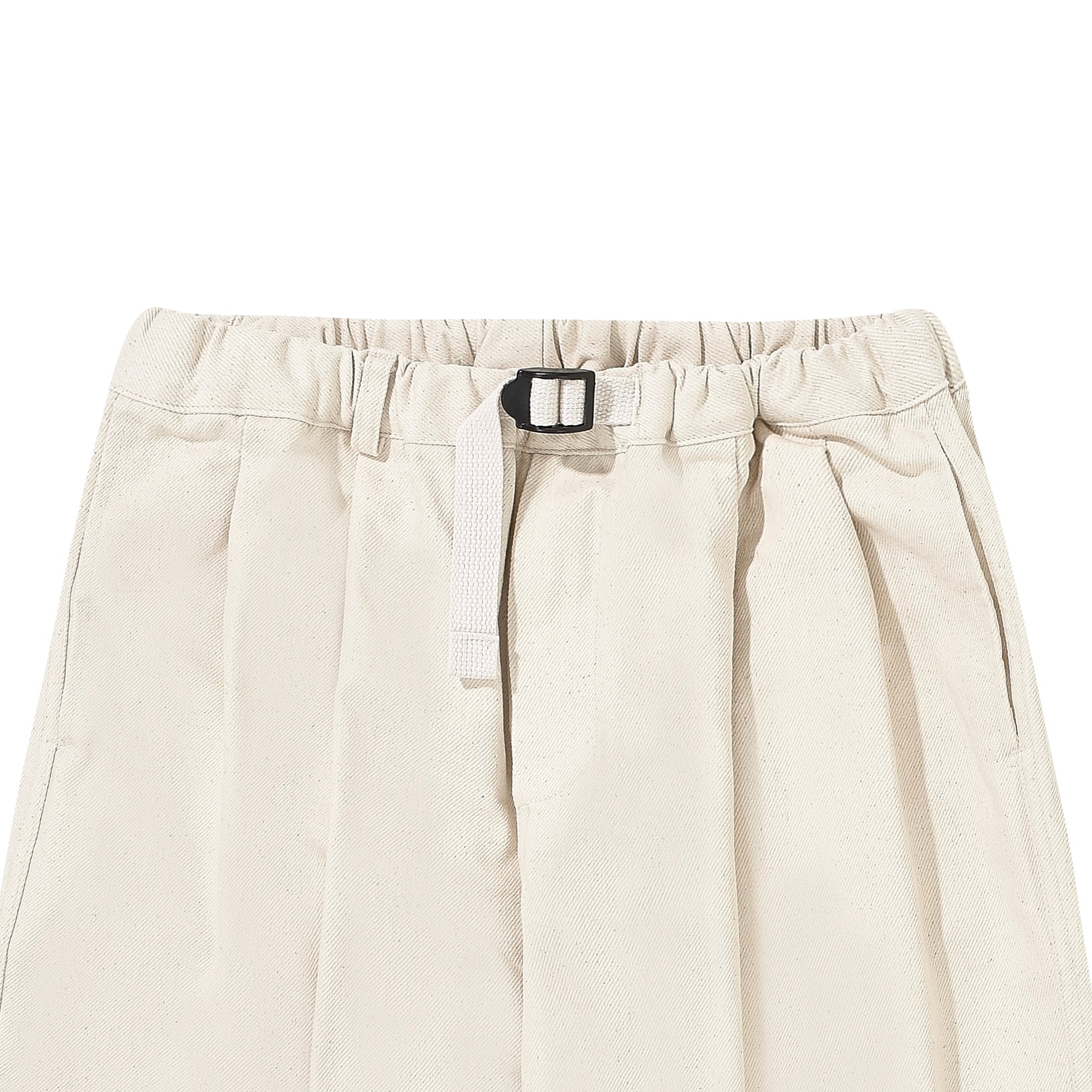 Two Tuck Wide Denim Hose Ecru