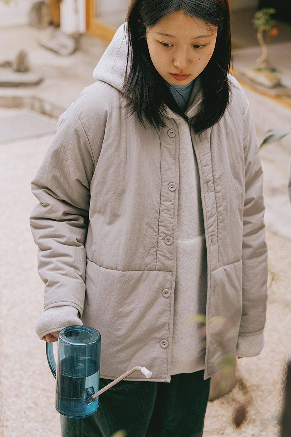 Sunrise Fleece Hoodie Sweatshirt White Melange