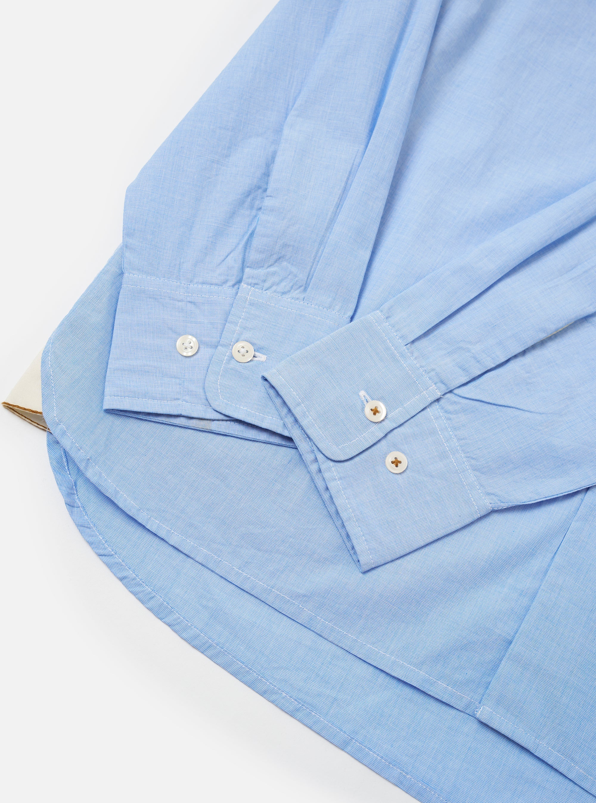 Camicia Fil A Fil Square Uomo Sky