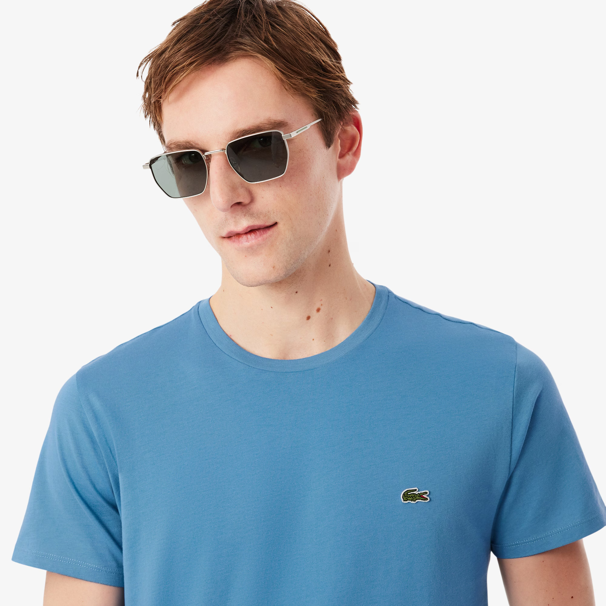 T-shirt Classic In Pima Uomo Oceano