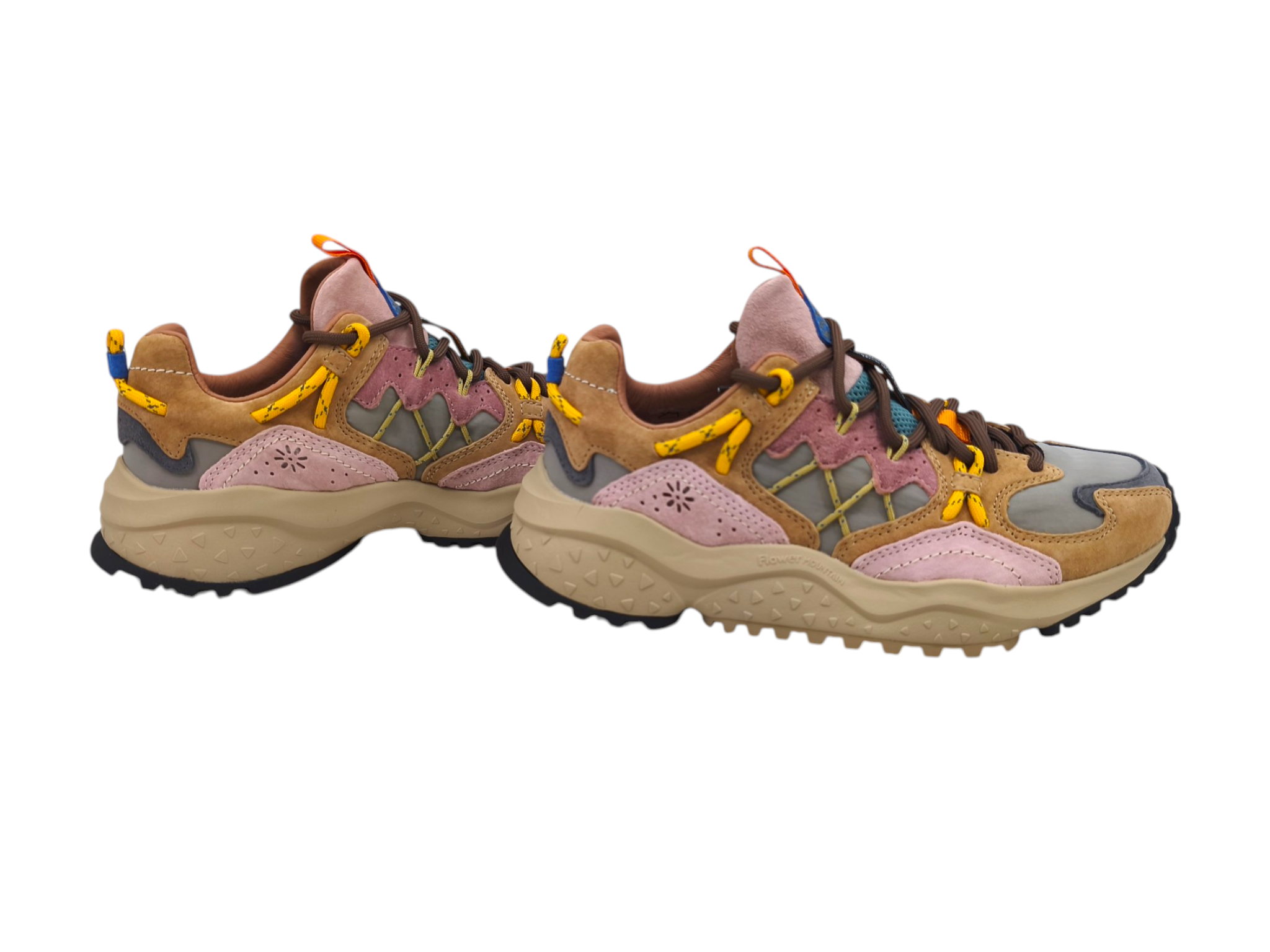 Frau Yamabushi Schuhe Cognac/Taupe/Pink