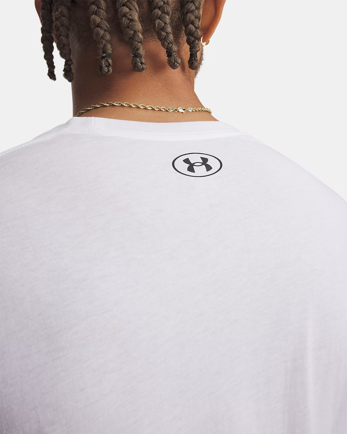 Men's Left Chest Long Sleeve T-shirt White