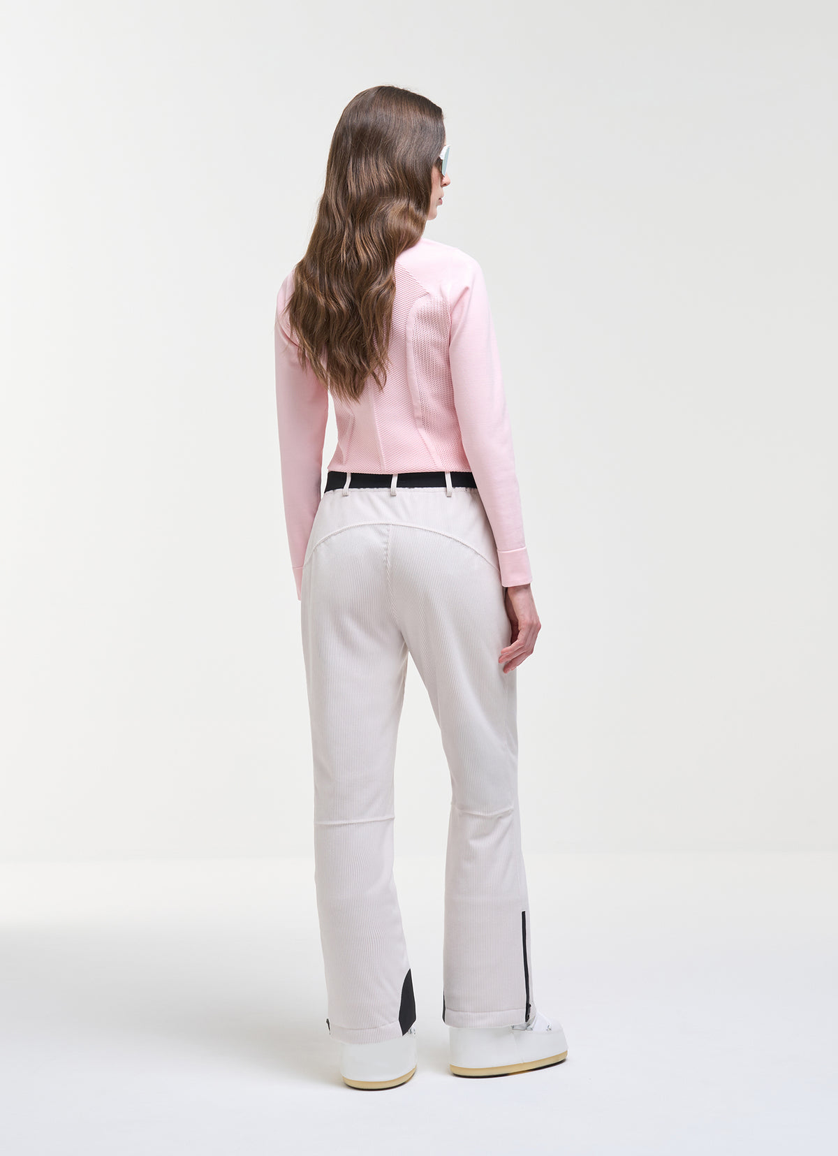 Women's Corduroy Trousers Bianco Incenso
