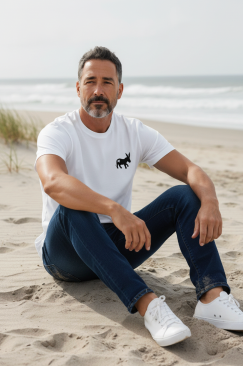 Camiseta Classic Logo Hombre White/Black