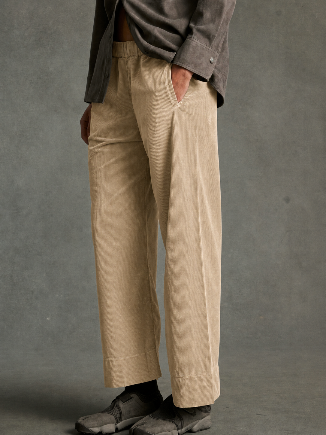Frau Jimmy Velours Hose Latte