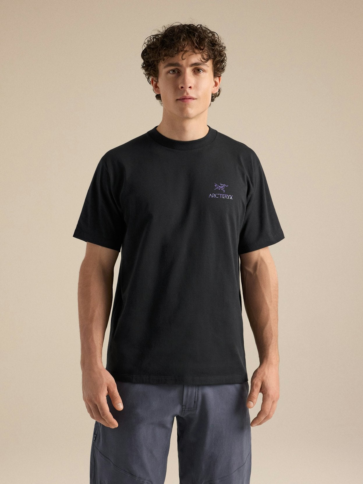 T-shirt Kragg SL Cotton Jug Uomo Black/Violectric