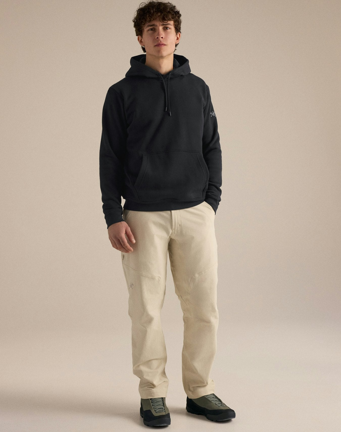 Maglia Emblem Fleece Hoody Uomo Black