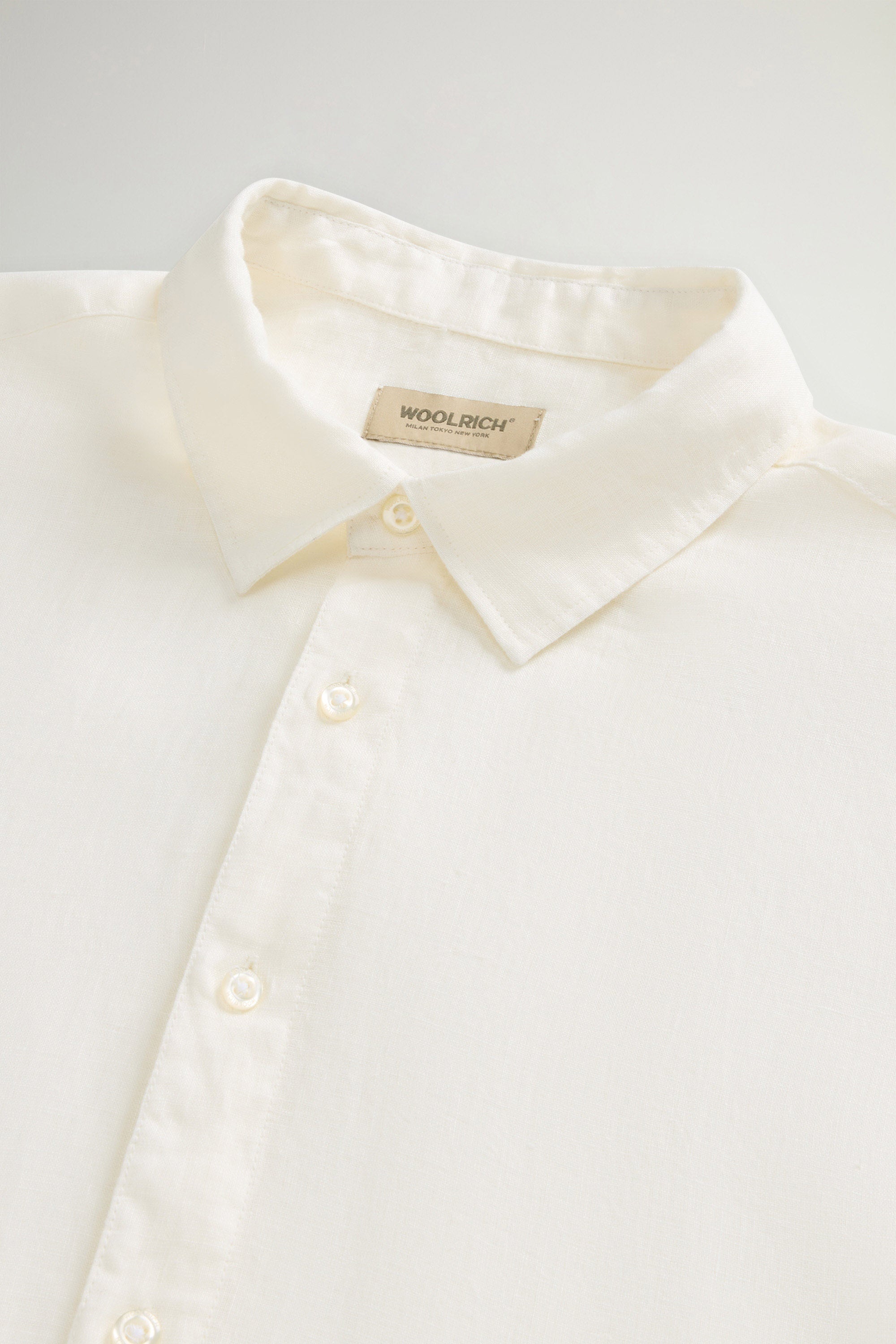 Mann Linen Hemd Arctic White