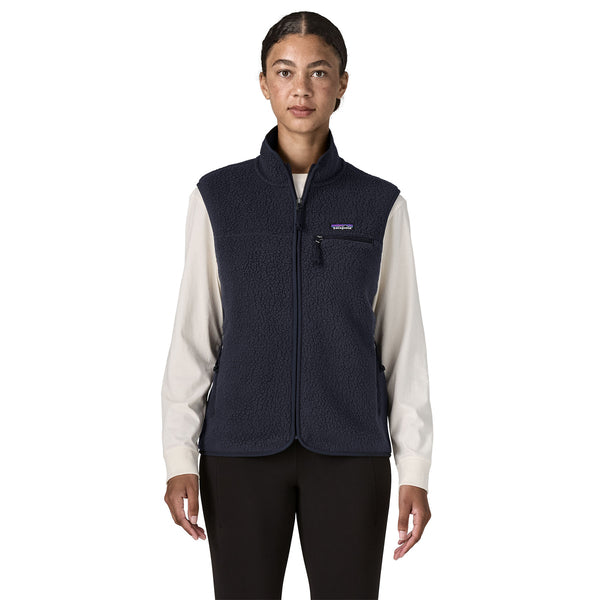Gilet Retro Pile Donna Sunken Blue