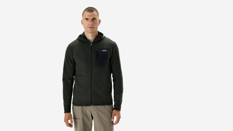 Maglia R1 Air Full-Zip Hoody Uomo Old Growth Green