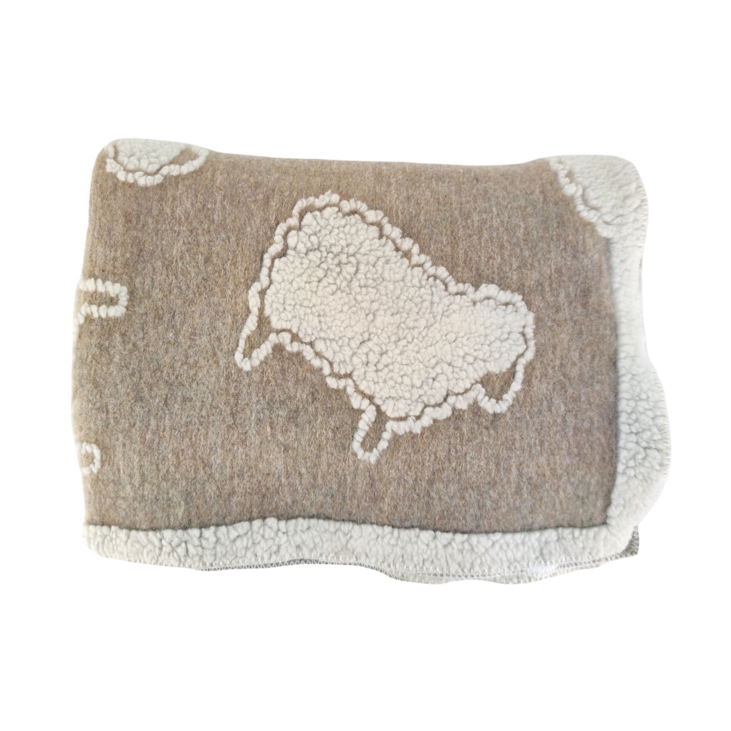 Coperta Pecora Nera Naturale/Bianco