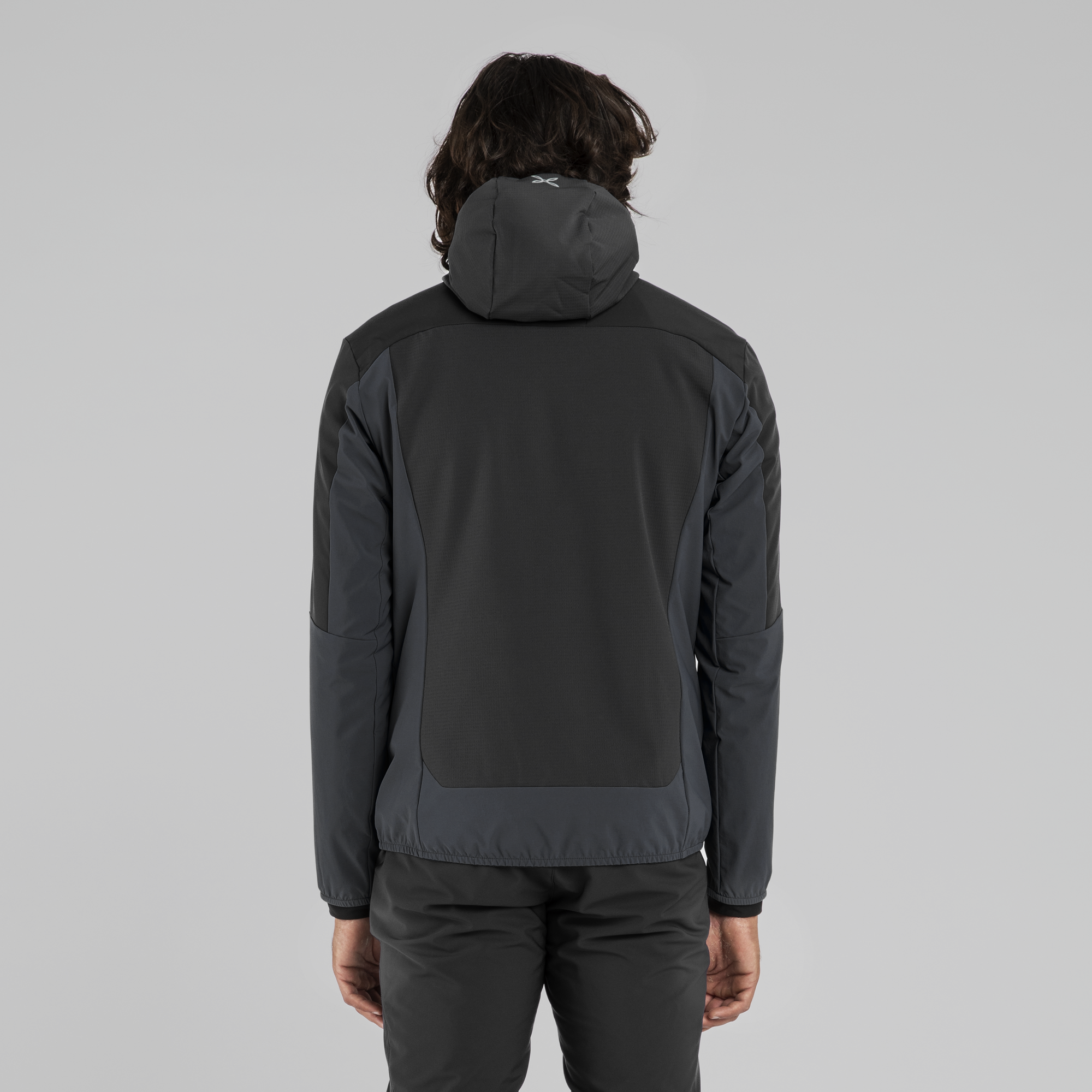 Giacca Dolomiti Wind Hooded Uomo Black/Steel Blue
