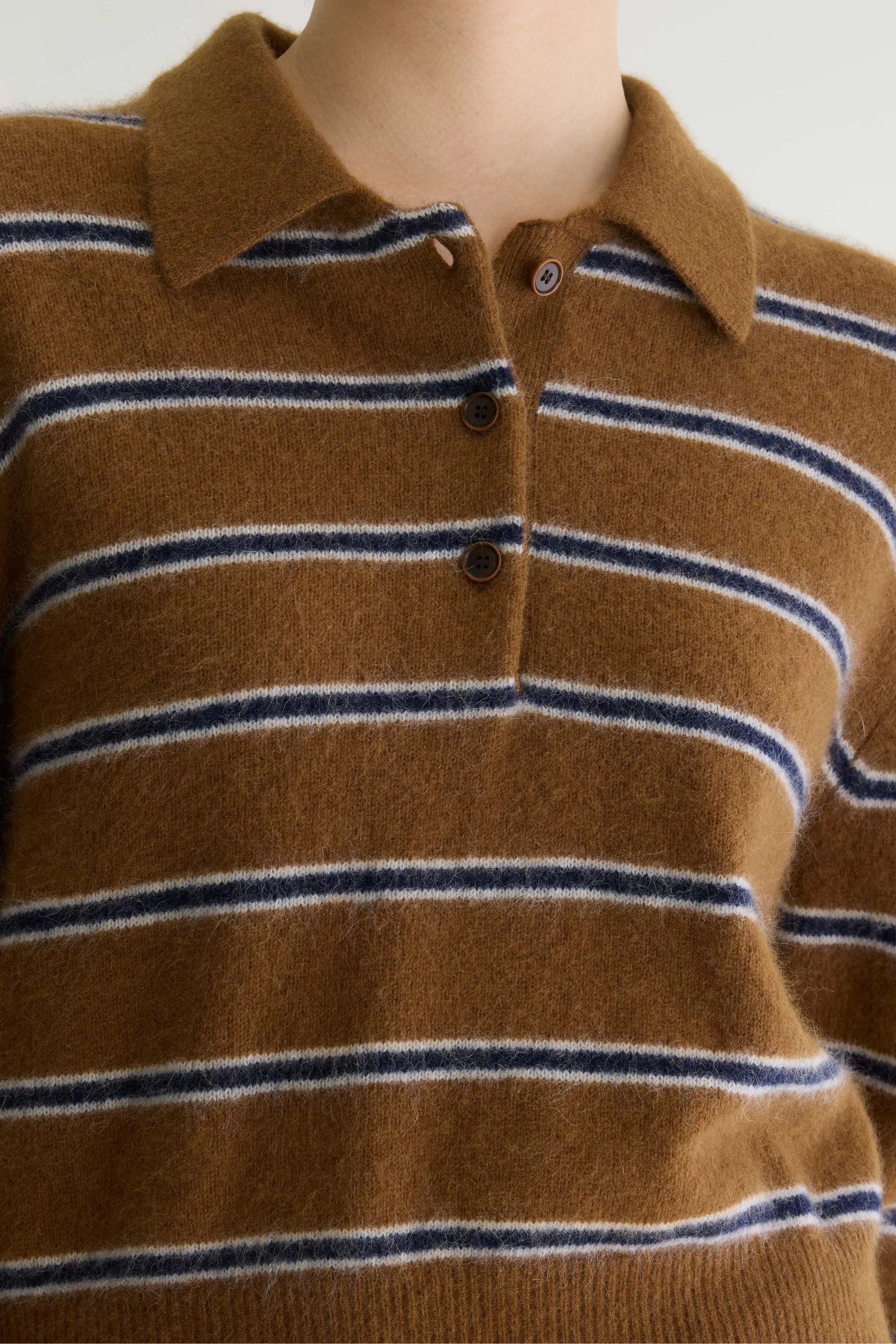 Maglia Dussyr Striped Donna Captain/Choccolate/Oyster