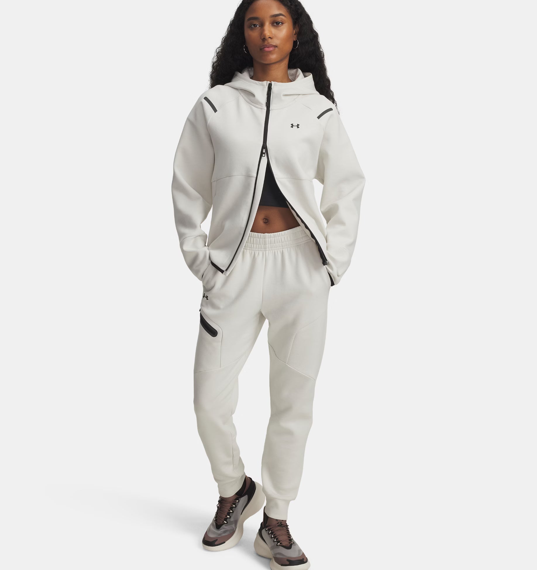 Women's Unstoppable Fleece Sweater Summit White/Black