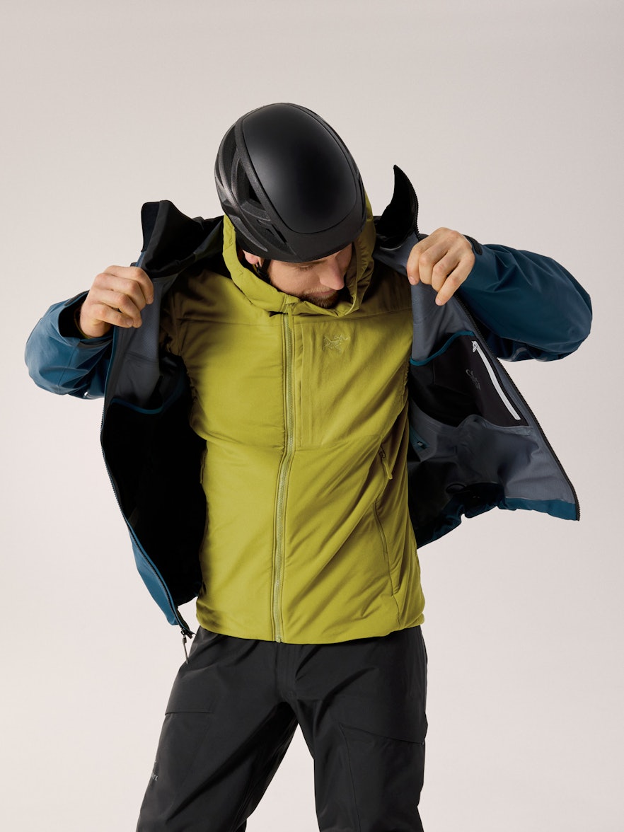 Mann Proton Hoody Jacke Olive Moss