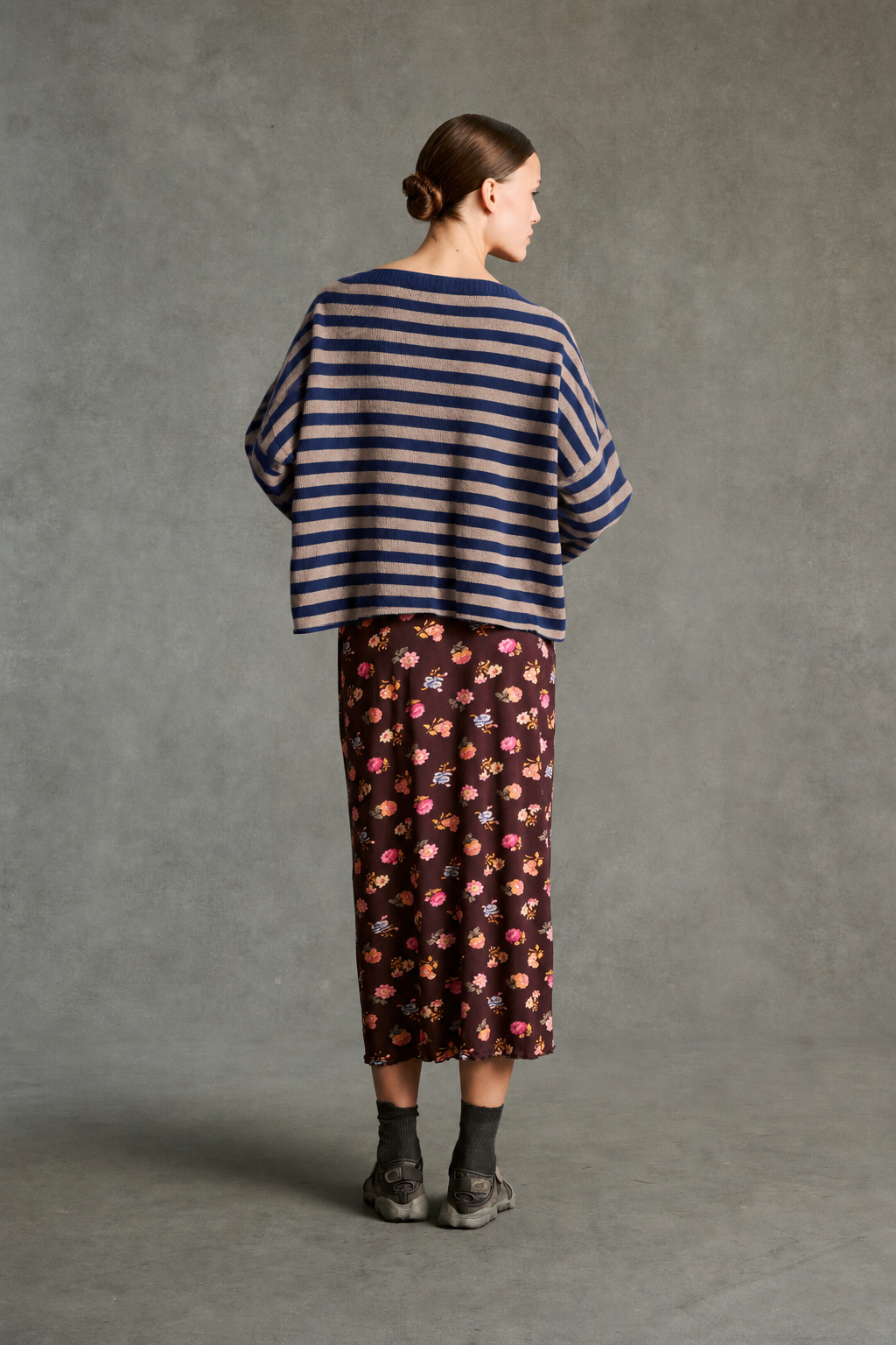 Maglia Vanessa Stripe Donna Navy/Latte