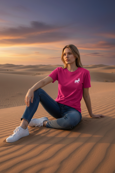 T-shirt Classic Logo Femme Electric Magenta