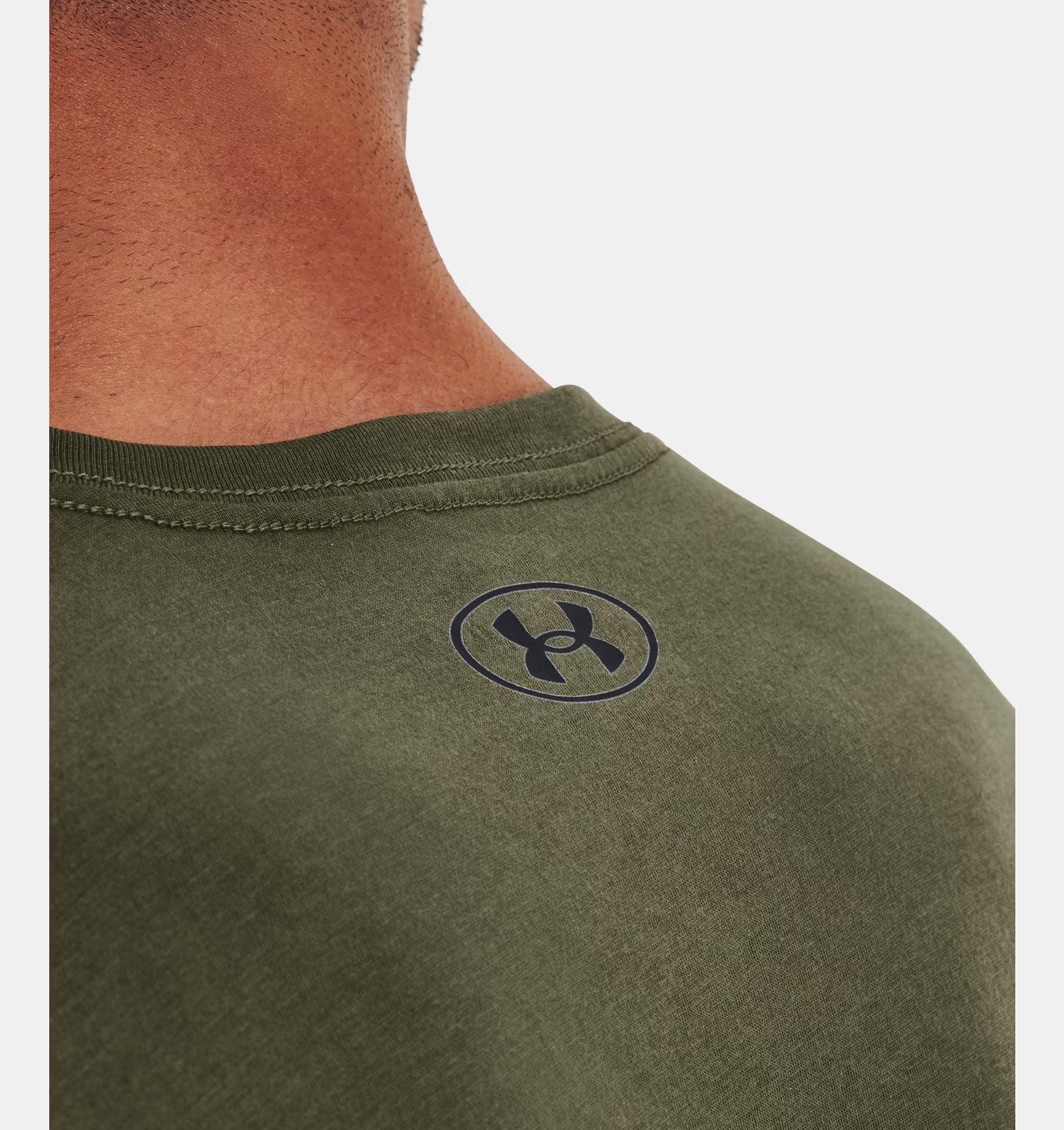 T-shirt Left Chest Logo Uomo Marine Green