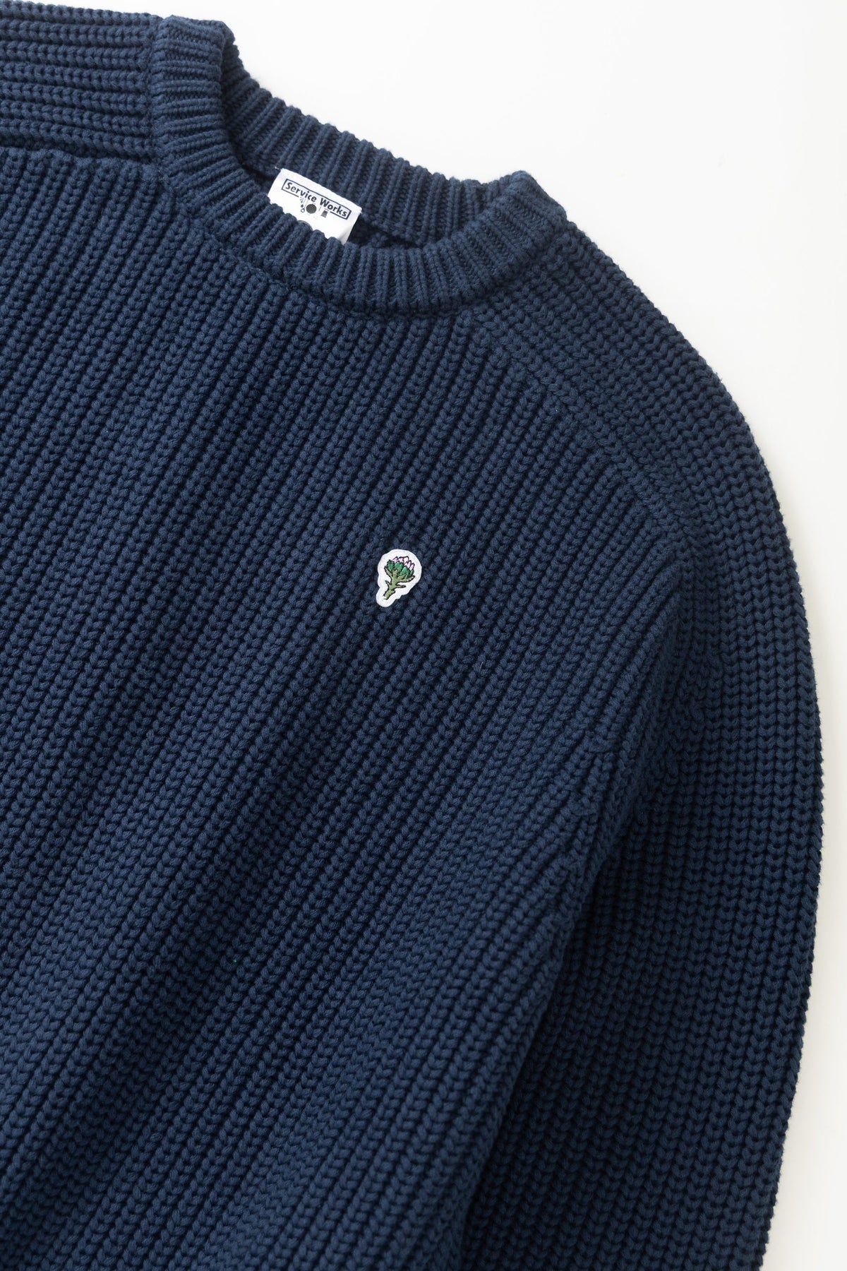 Mann Artichoke Chunky Pullover Dark Navy