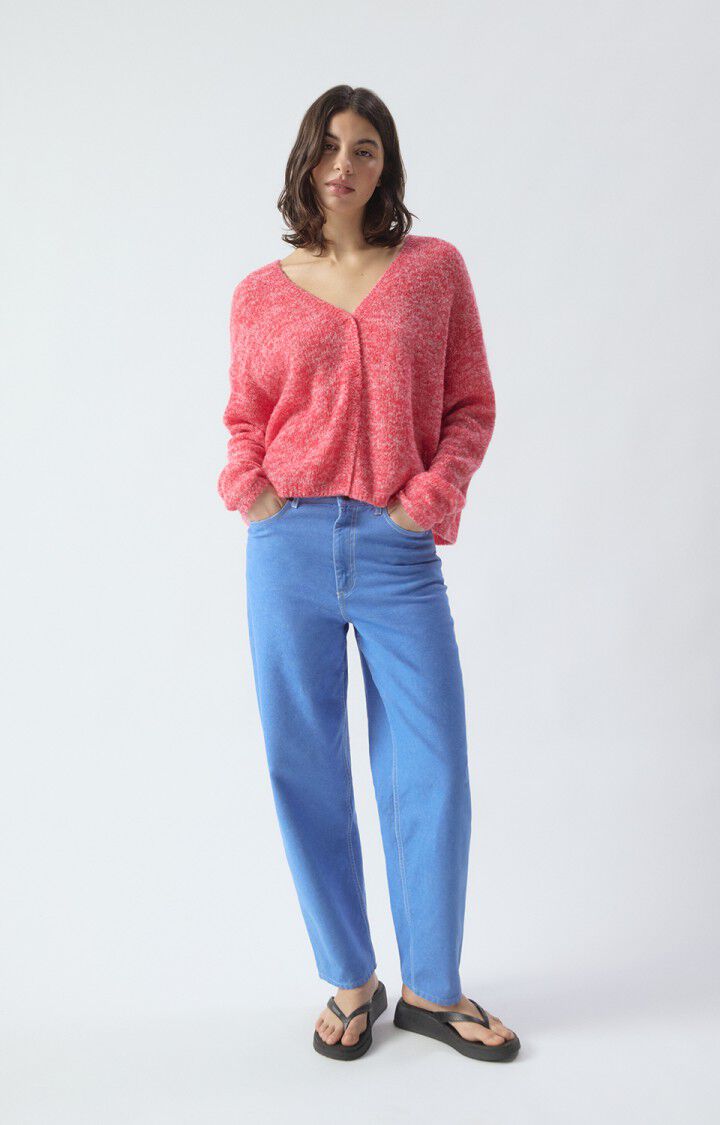 Women's Nuggy Sweater Fraise Fluo Chine