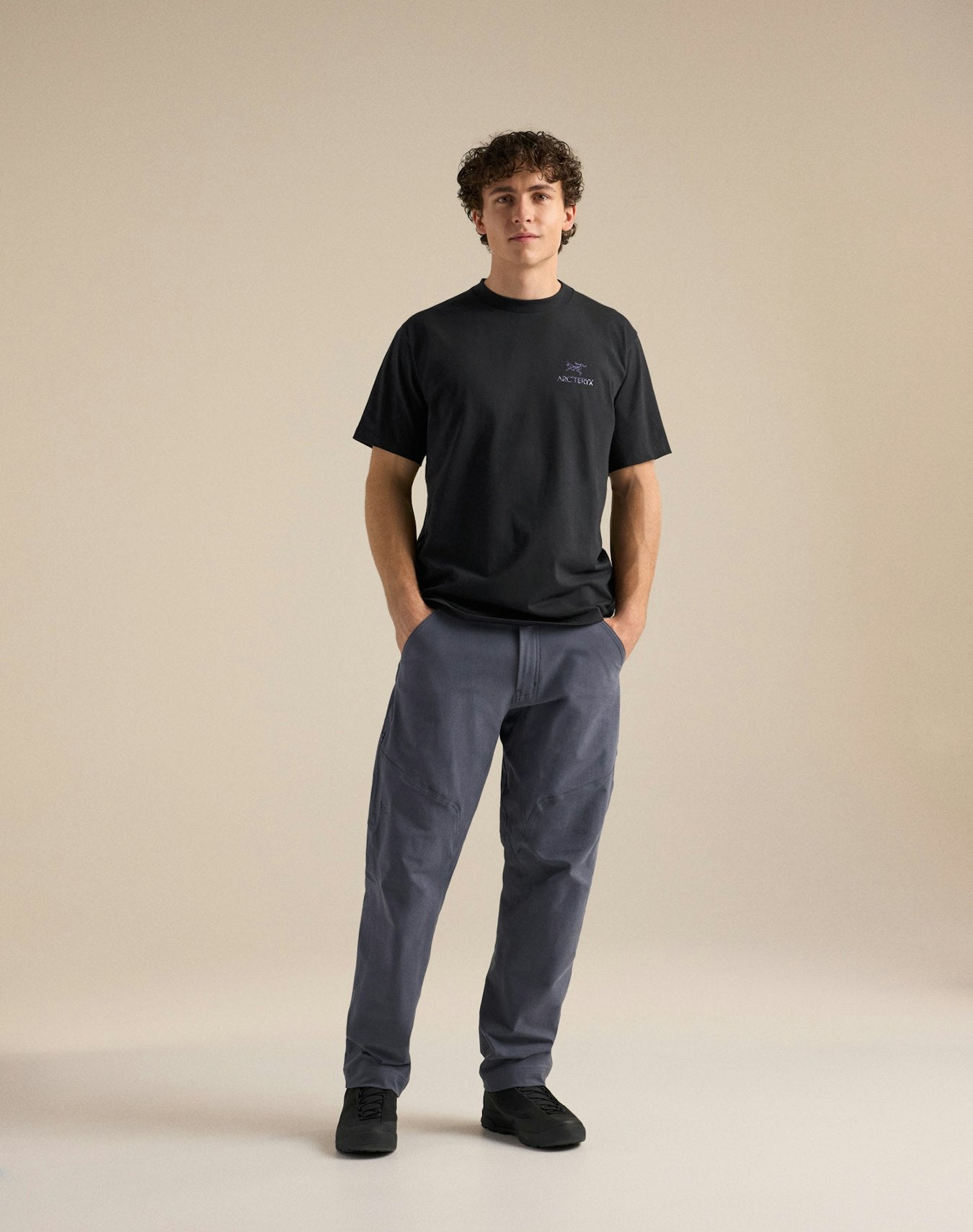 T-shirt Kragg SL Cotton Jug Uomo Black/Violectric