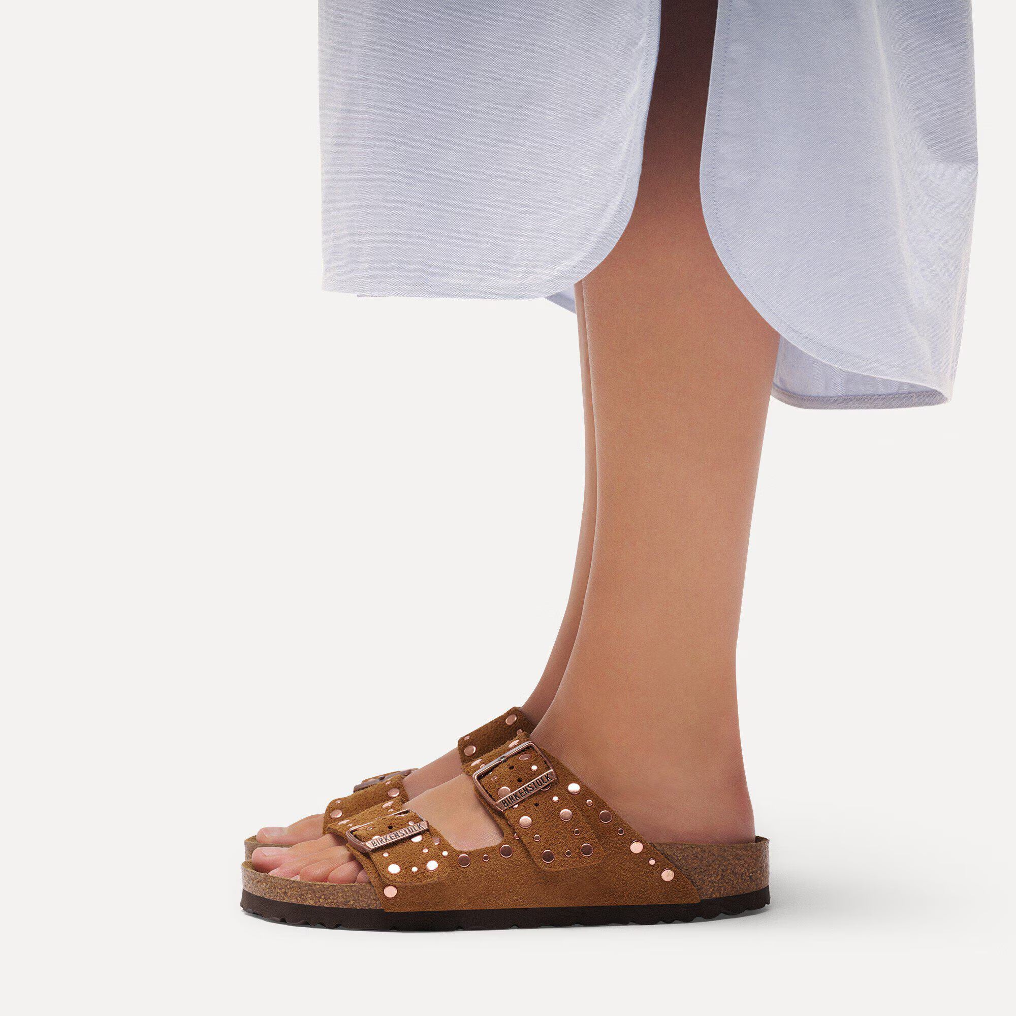 Sandalias Arizona Rivet Mujer Mink