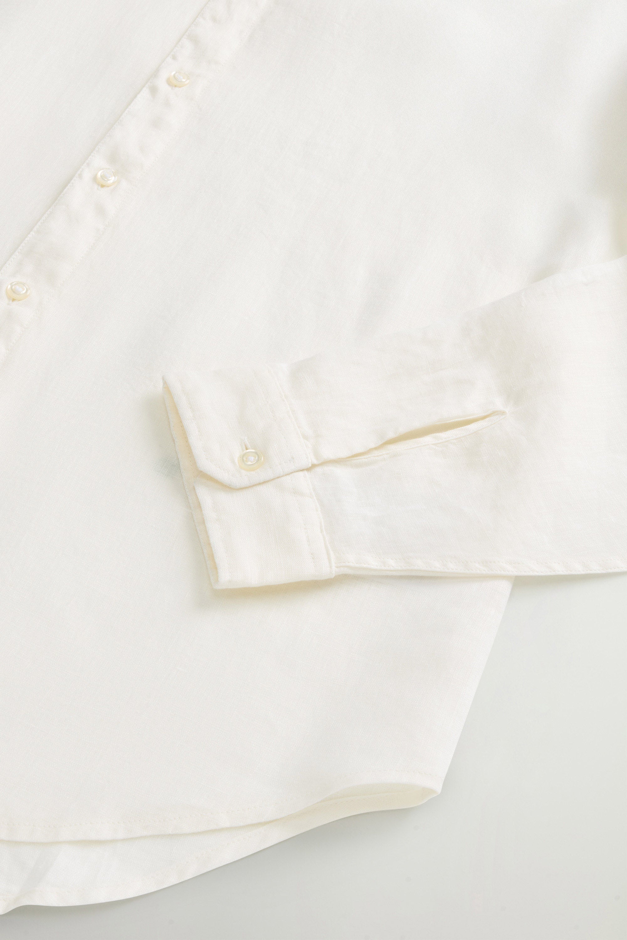 Mann Linen Hemd Arctic White